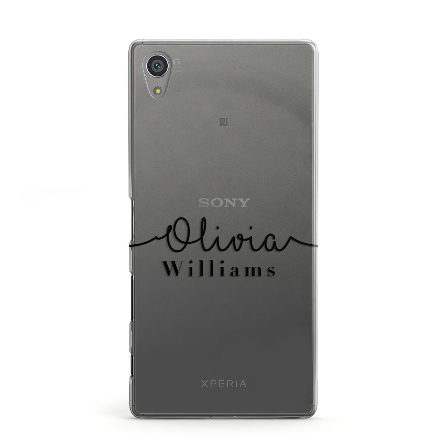 Personalised Signature Name Black Sony Xperia Case