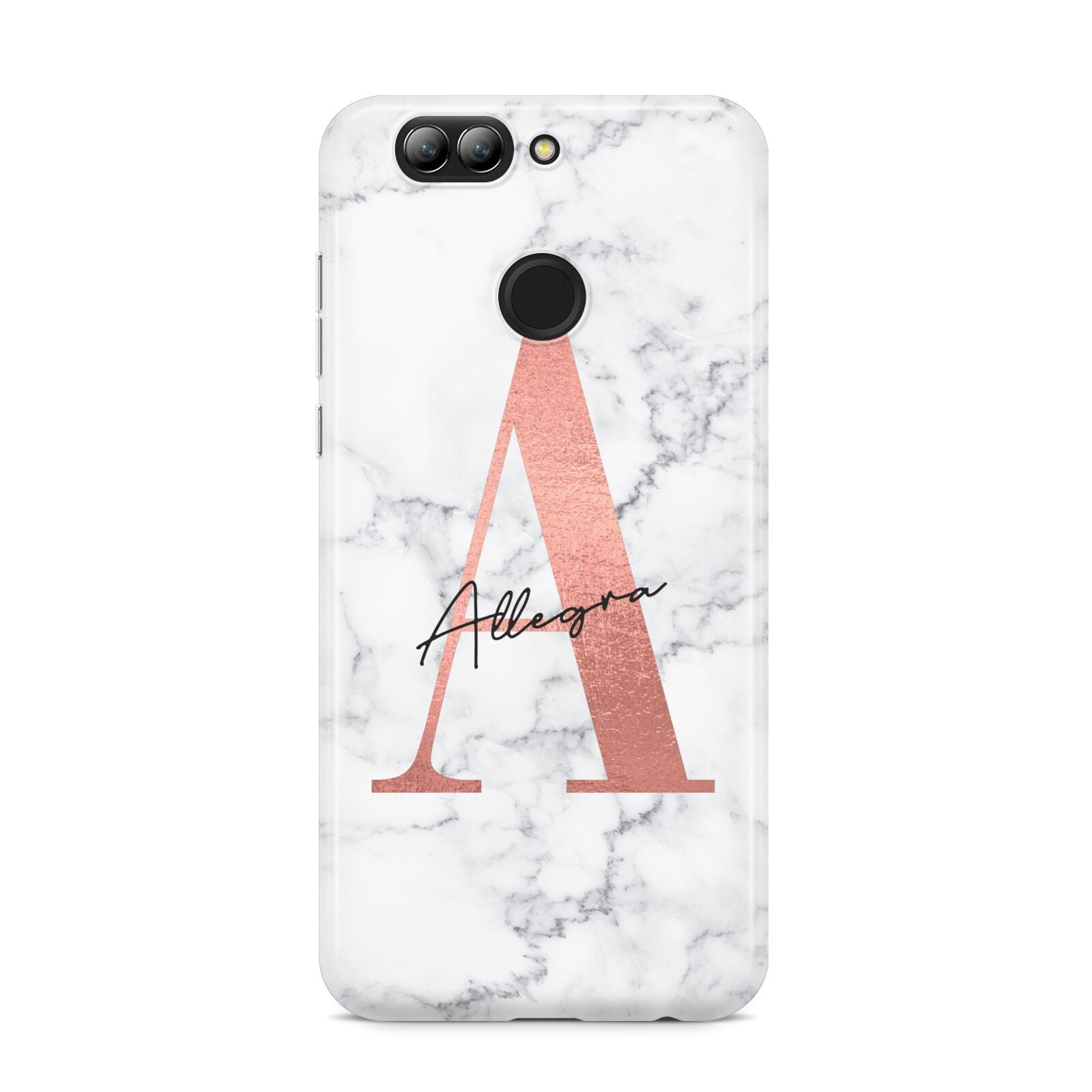 Personalised Signature Rose Gold Marble Huawei Nova 2s Phone Case