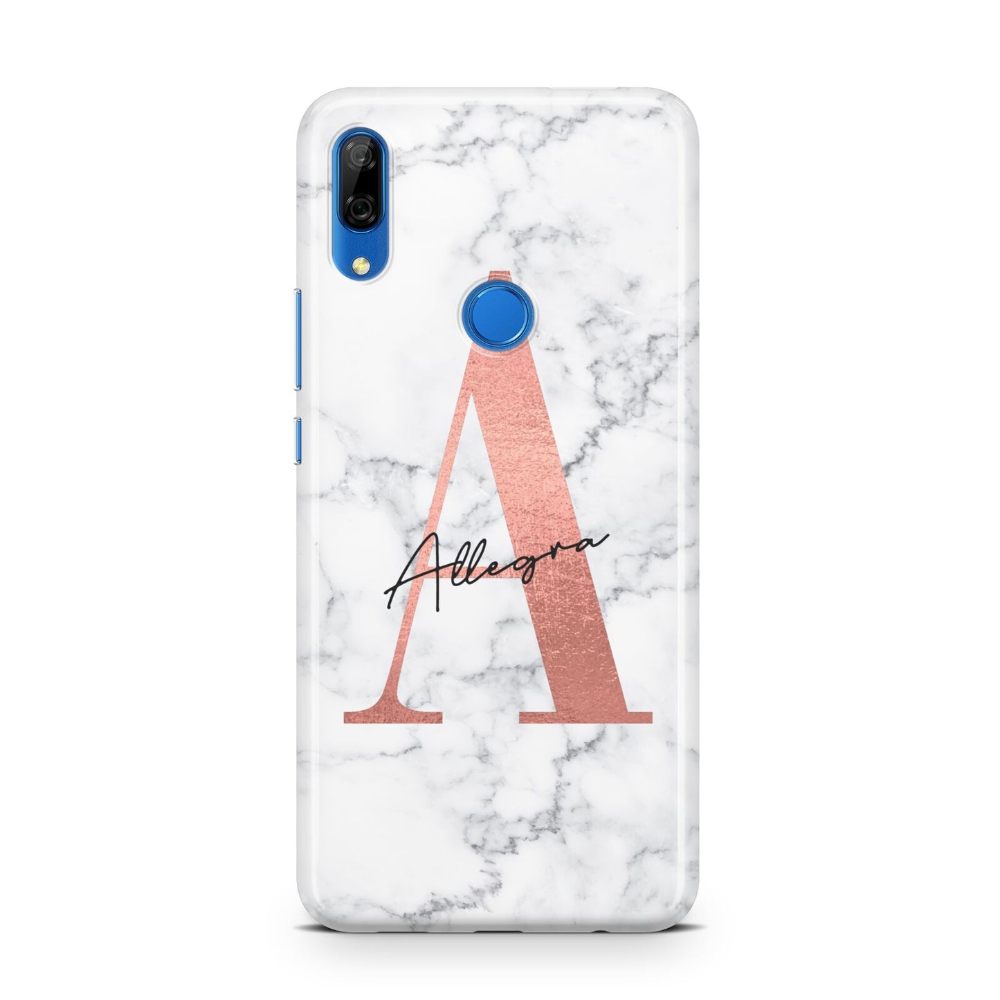 Personalised Signature Rose Gold Marble Huawei P Smart Z