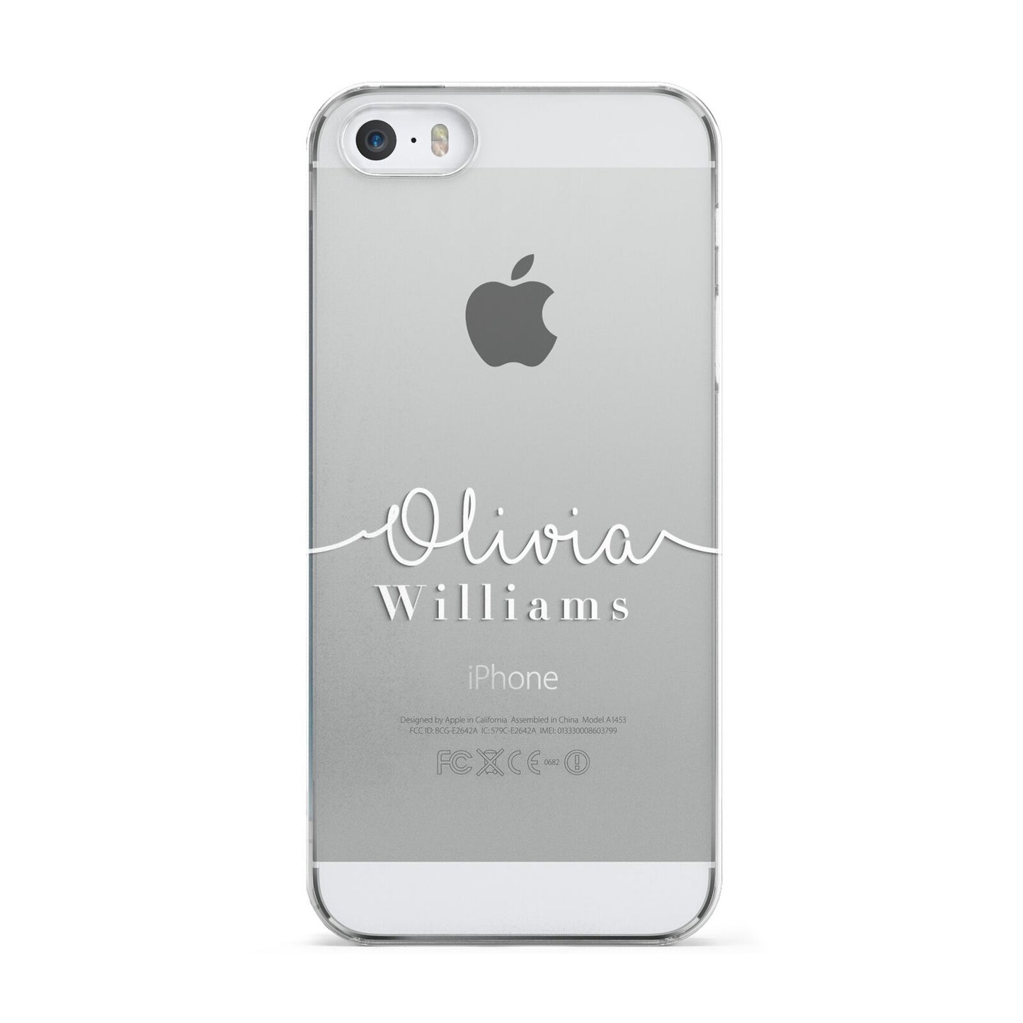 Personalised Signature Typography White Apple iPhone 5 Case