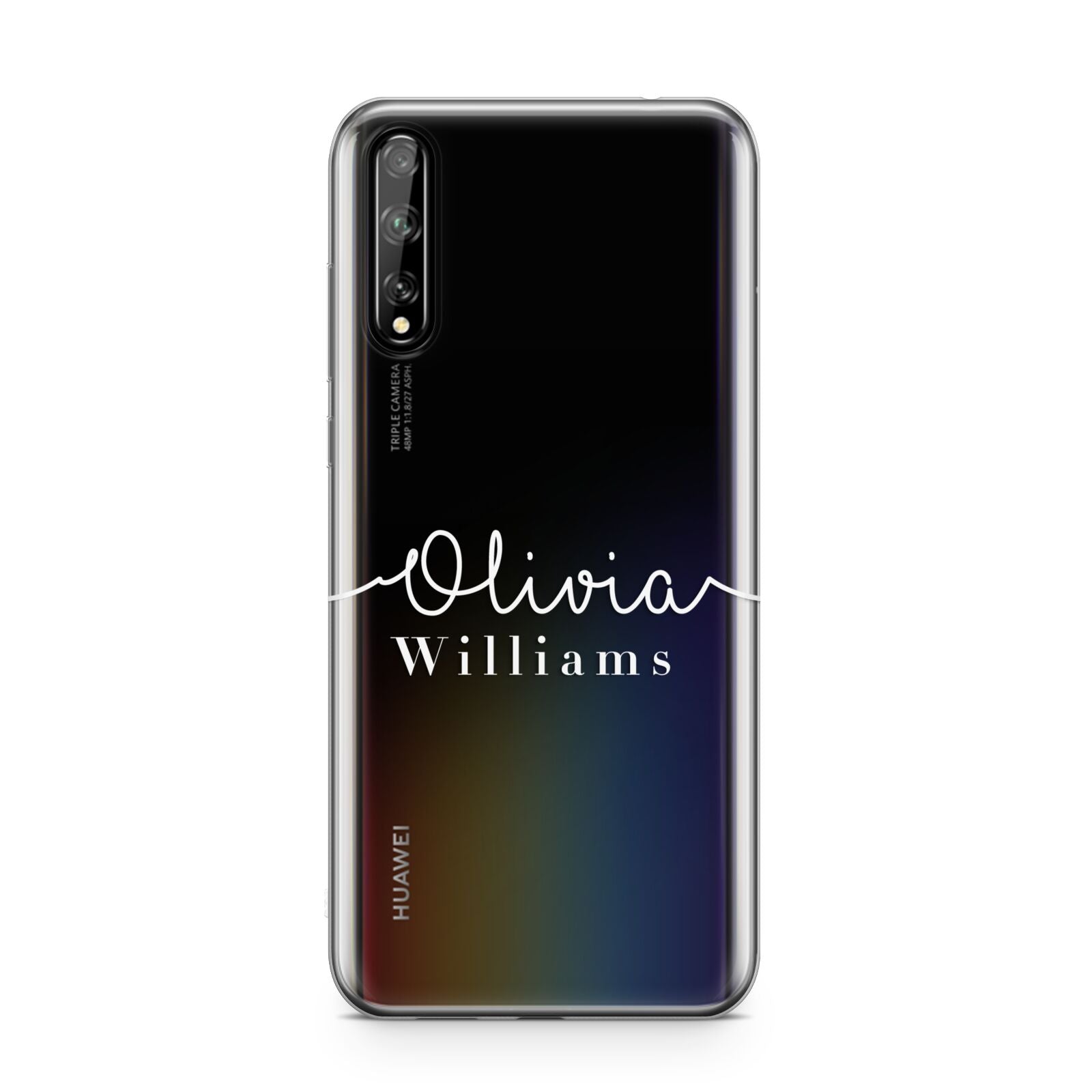 Personalised Signature Typography White Huawei Enjoy 10s Phone Case