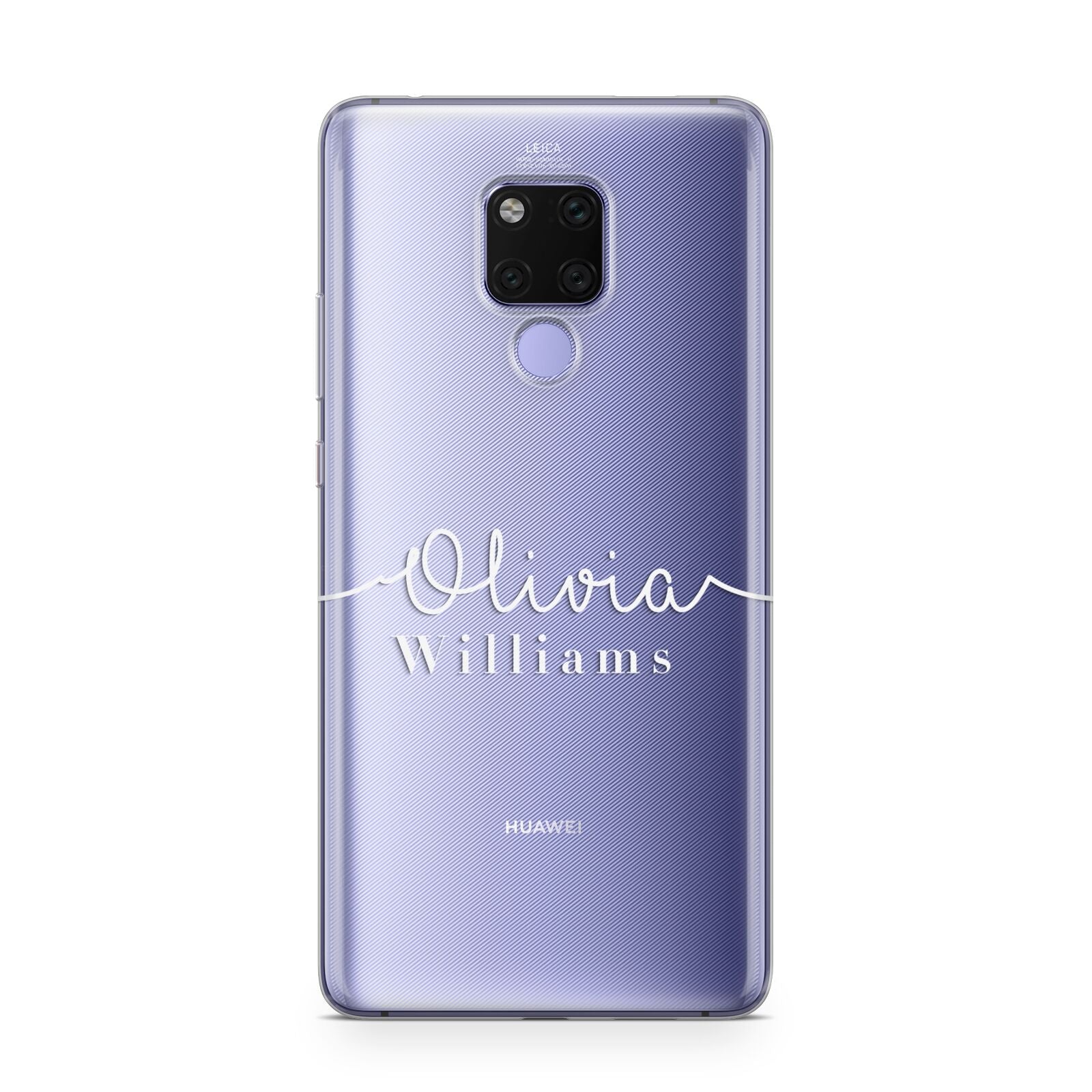 Personalised Signature Typography White Huawei Mate 20X Phone Case