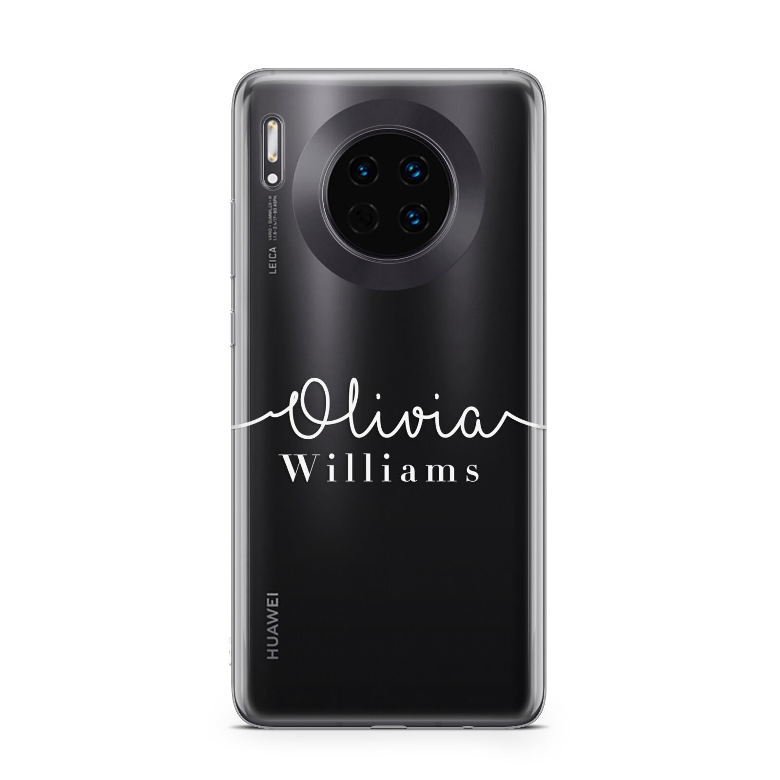 Personalised Signature Typography White Huawei Mate 30