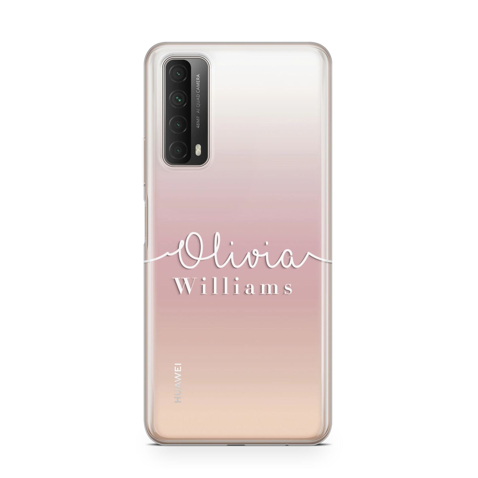 Personalised Signature Typography White Huawei P Smart 2021