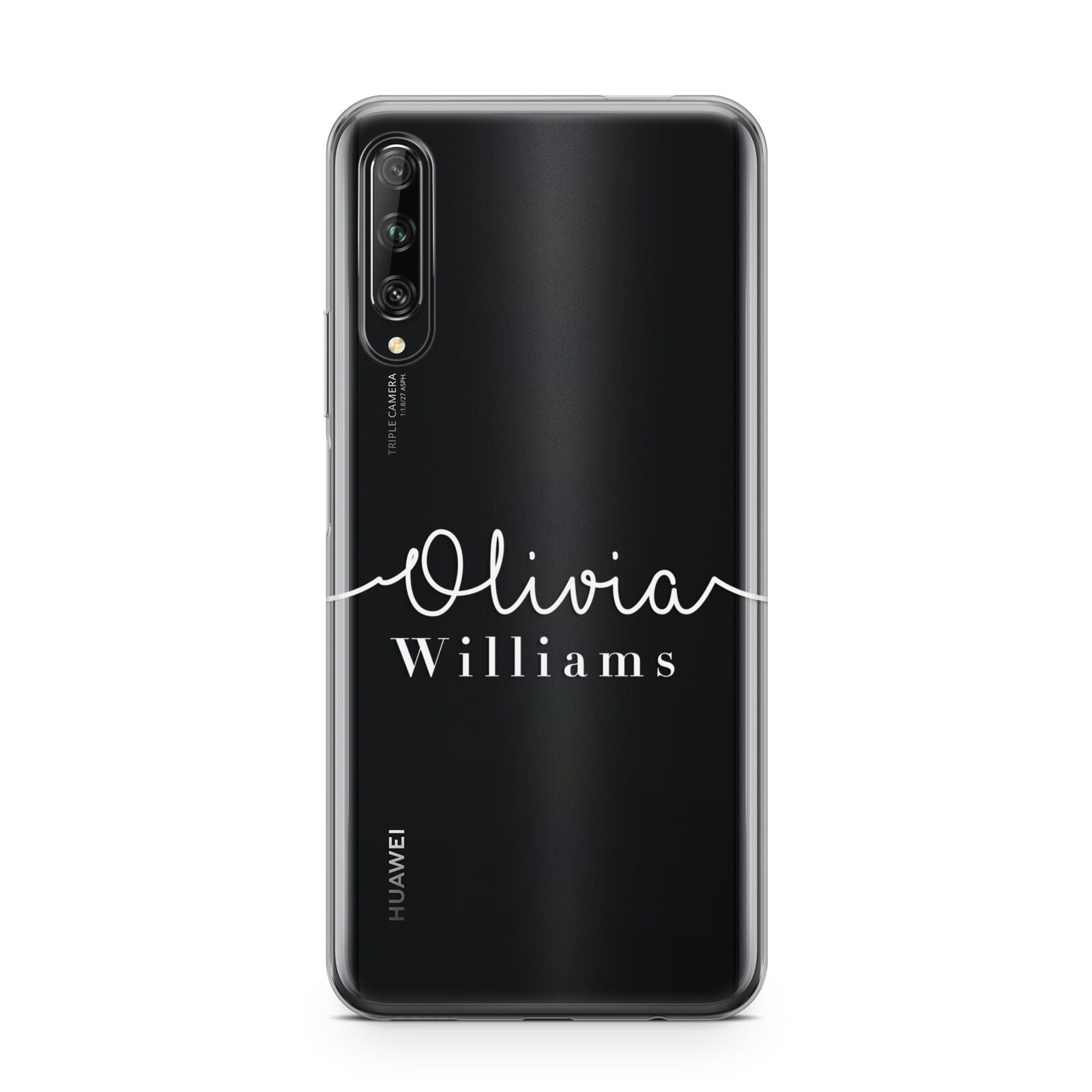 Personalised Signature Typography White Huawei P Smart Pro 2019