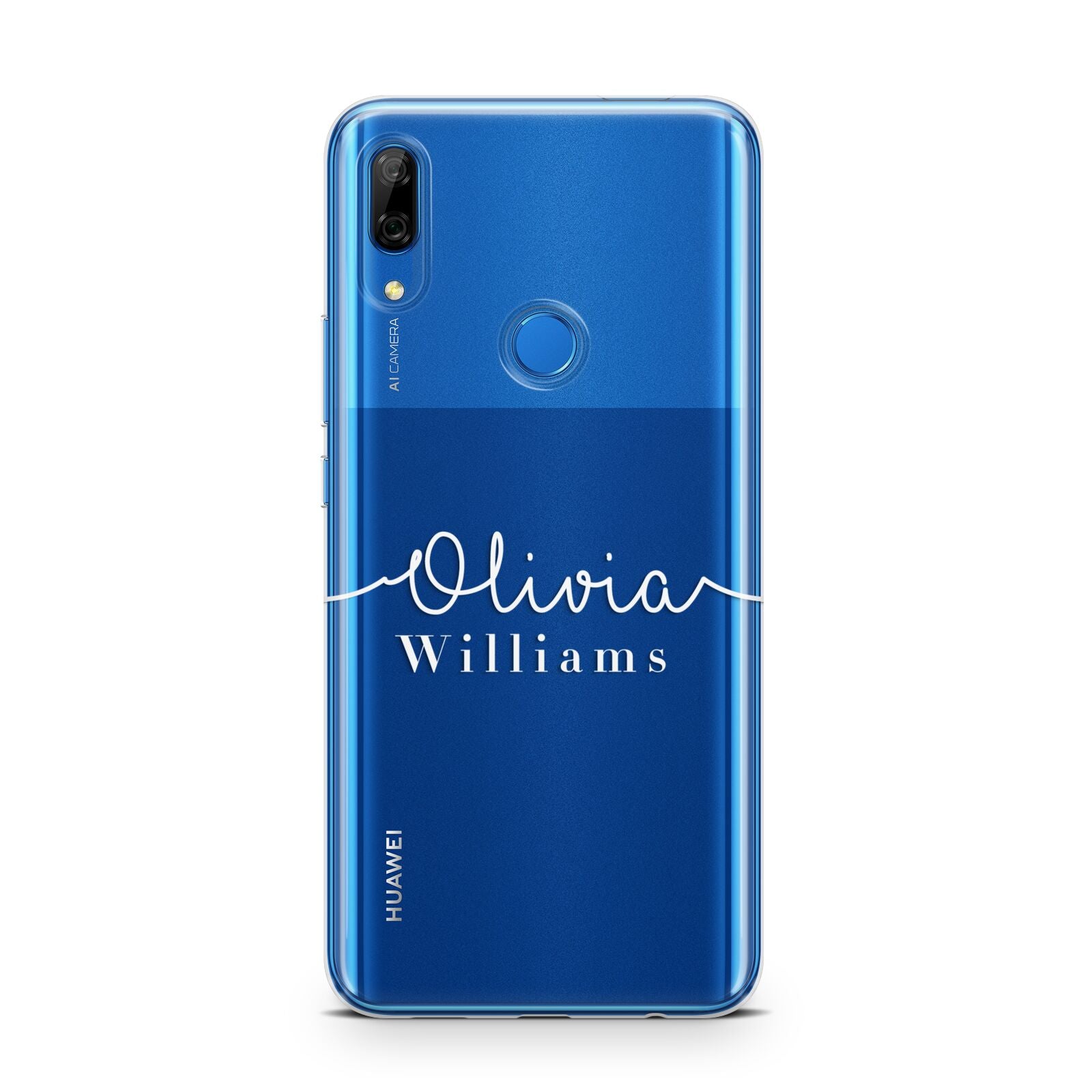 Personalised Signature Typography White Huawei P Smart Z