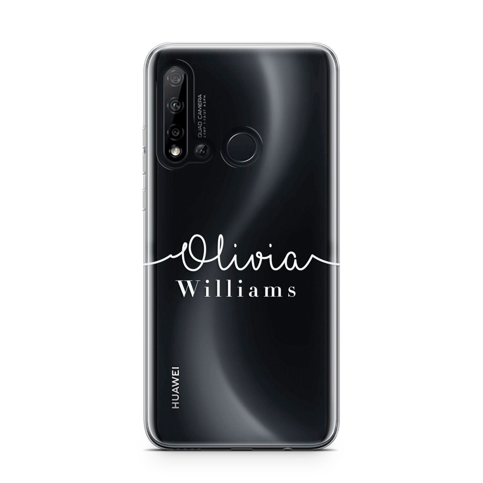 Personalised Signature Typography White Huawei P20 Lite 5G Phone Case