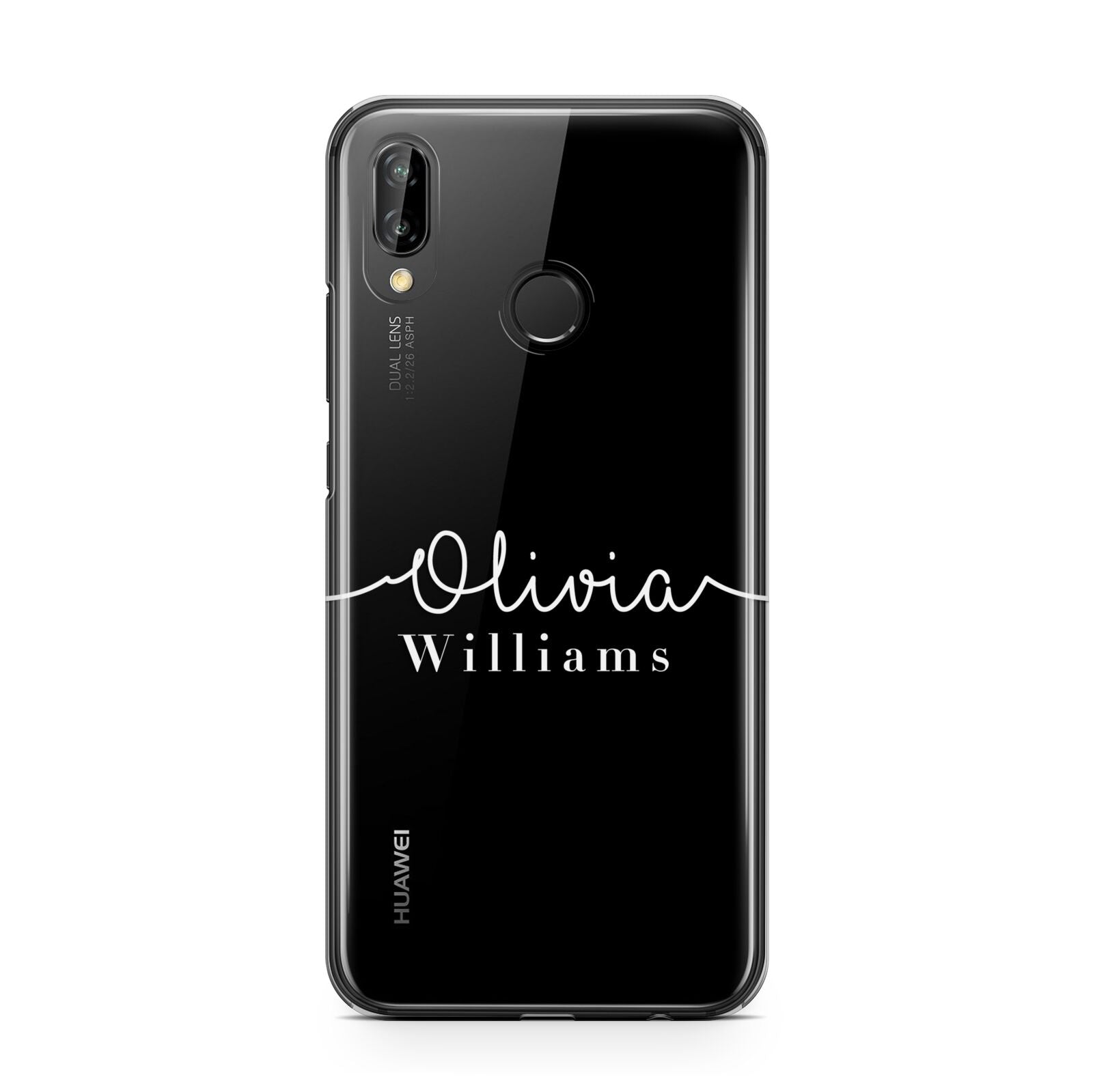 Personalised Signature Typography White Huawei P20 Lite Phone Case