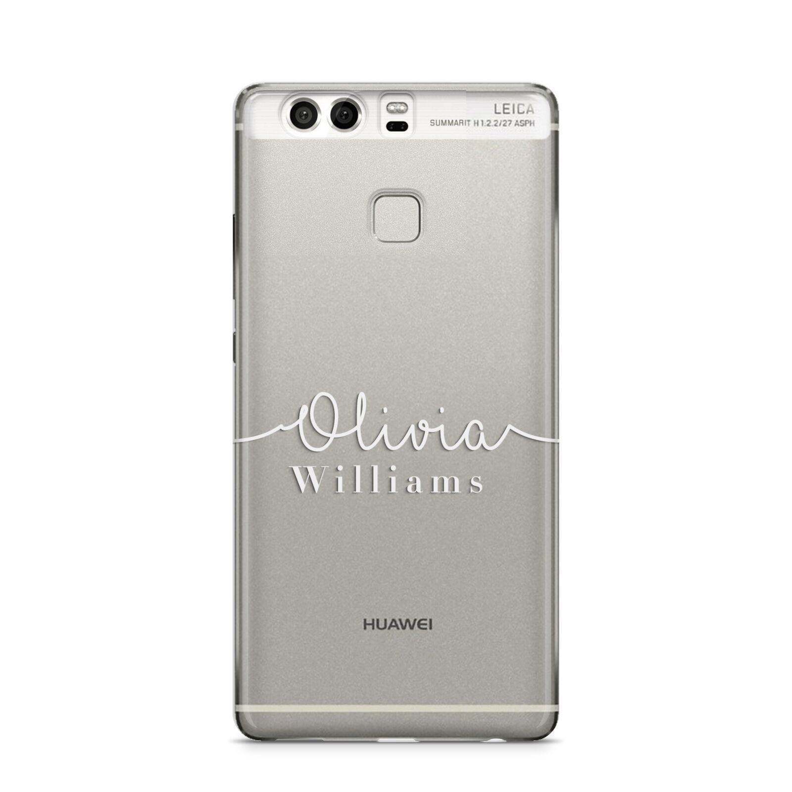 Personalised Signature Typography White Huawei P9 Case