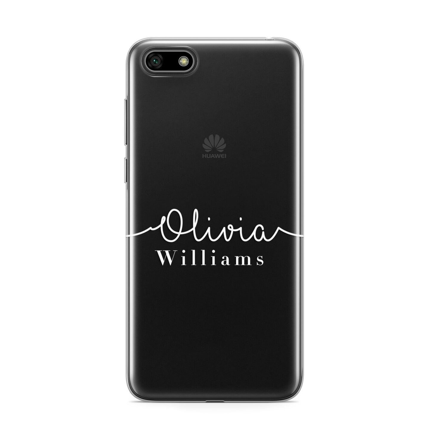 Personalised Signature Typography White Huawei Y5 Prime 2018 Phone Case