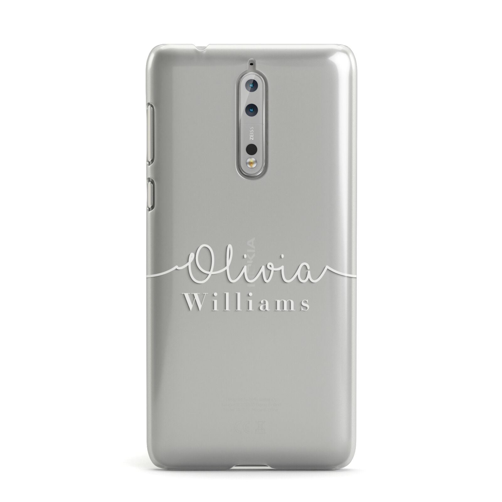 Personalised Signature Typography White Nokia Case