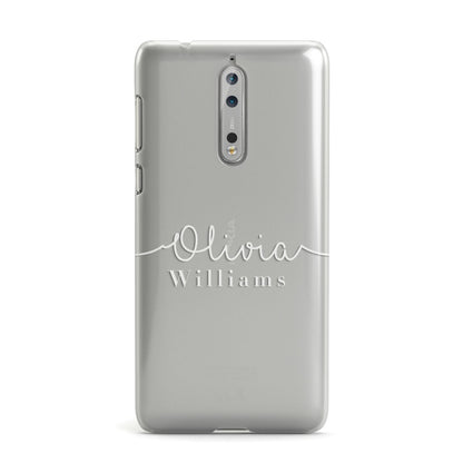 Personalised Signature Typography White Nokia Case