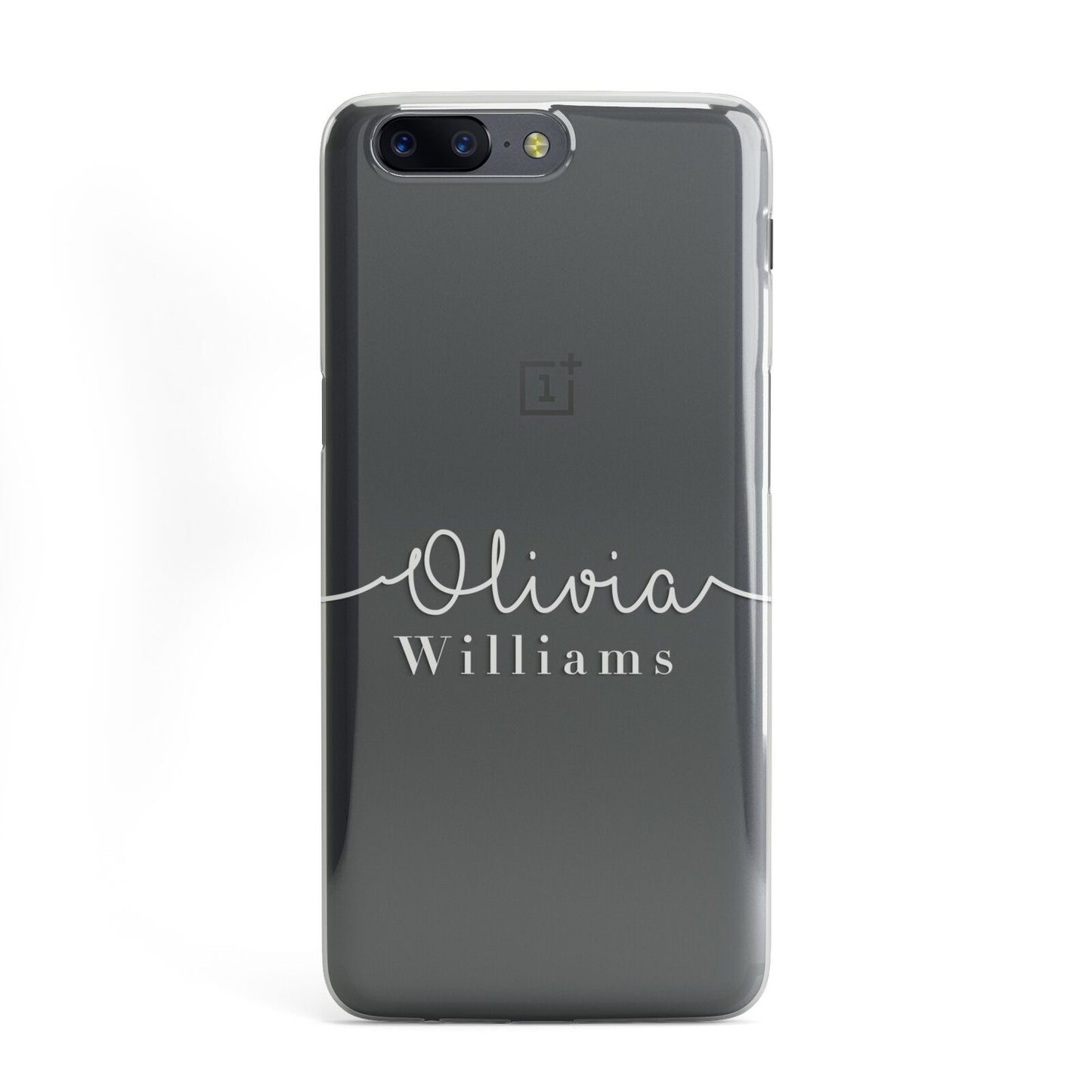 Personalised Signature Typography White OnePlus Case