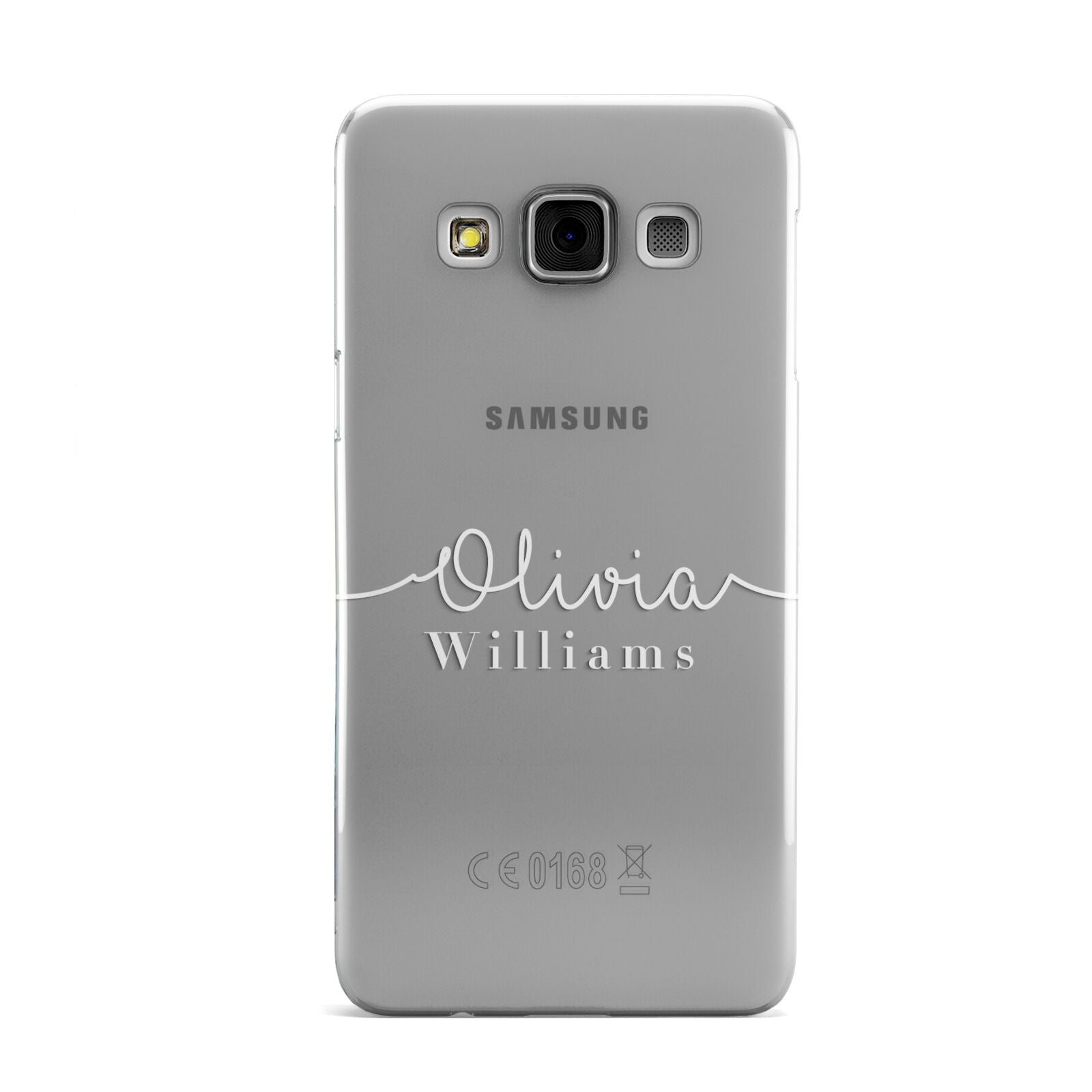 Personalised Signature Typography White Samsung Galaxy A3 Case