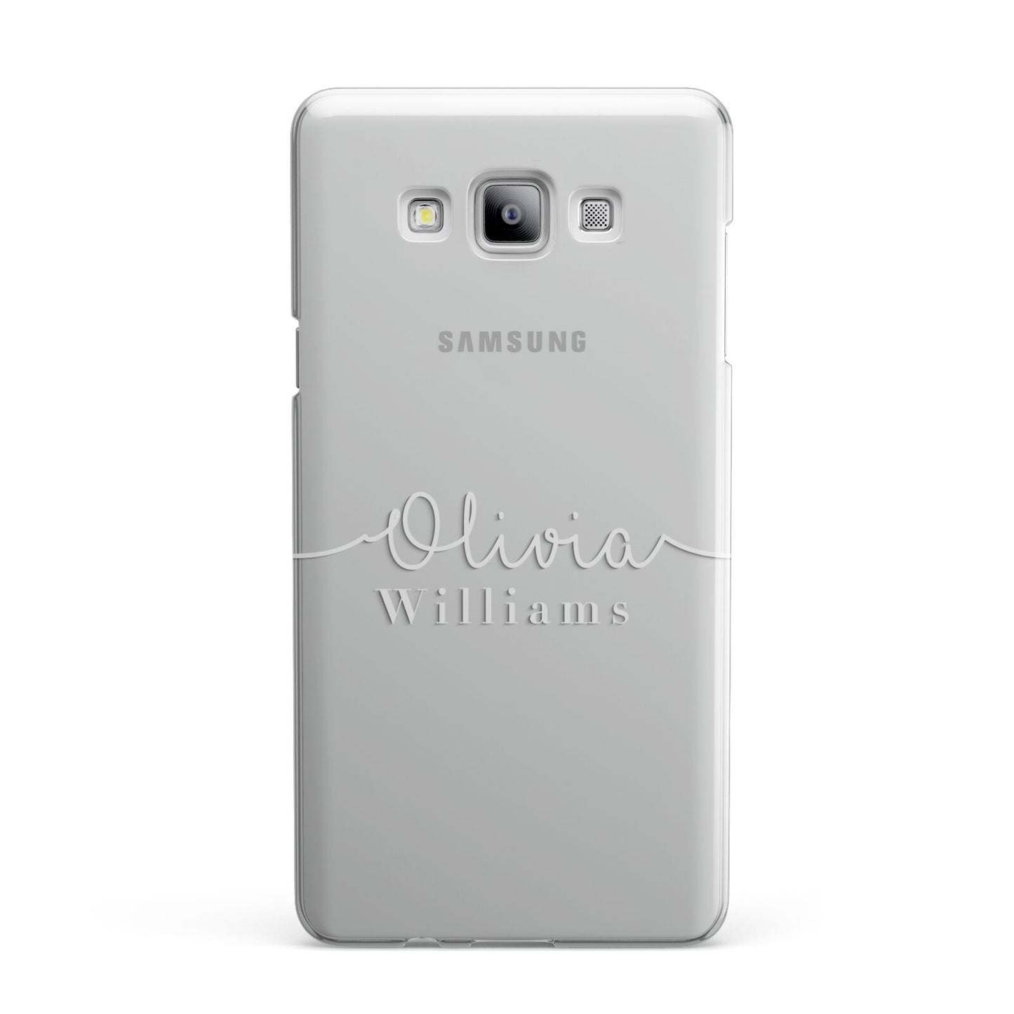 Personalised Signature Typography White Samsung Galaxy A7 2015 Case