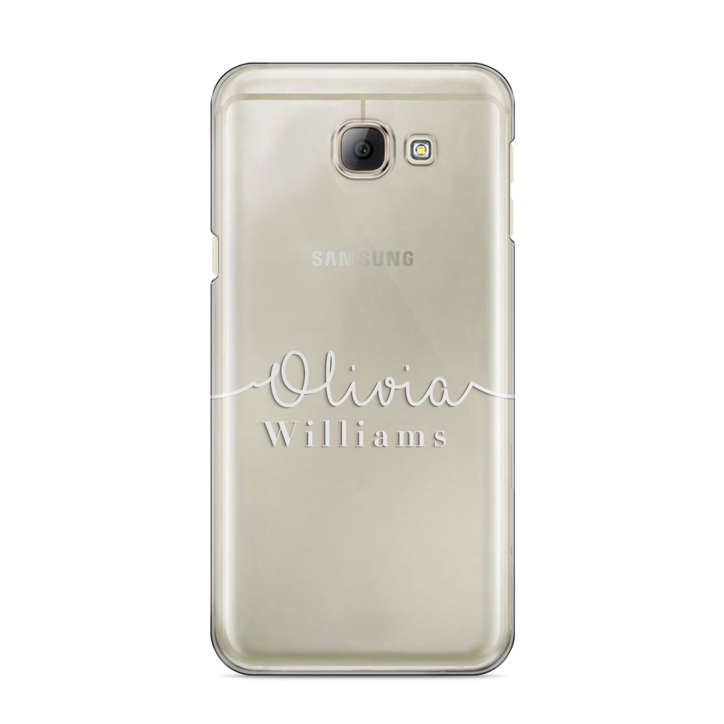 Personalised Signature Typography White Samsung Galaxy A8 2016 Case