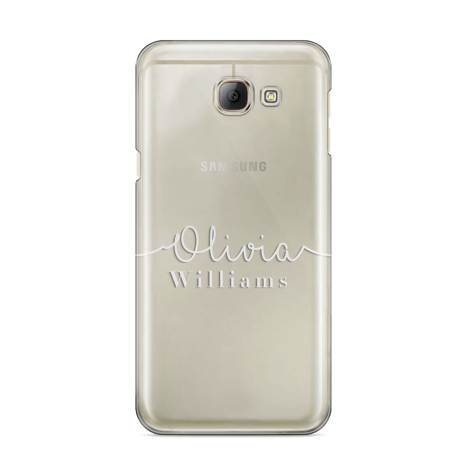 Personalised Signature Typography White Samsung Galaxy A8 2016 Case