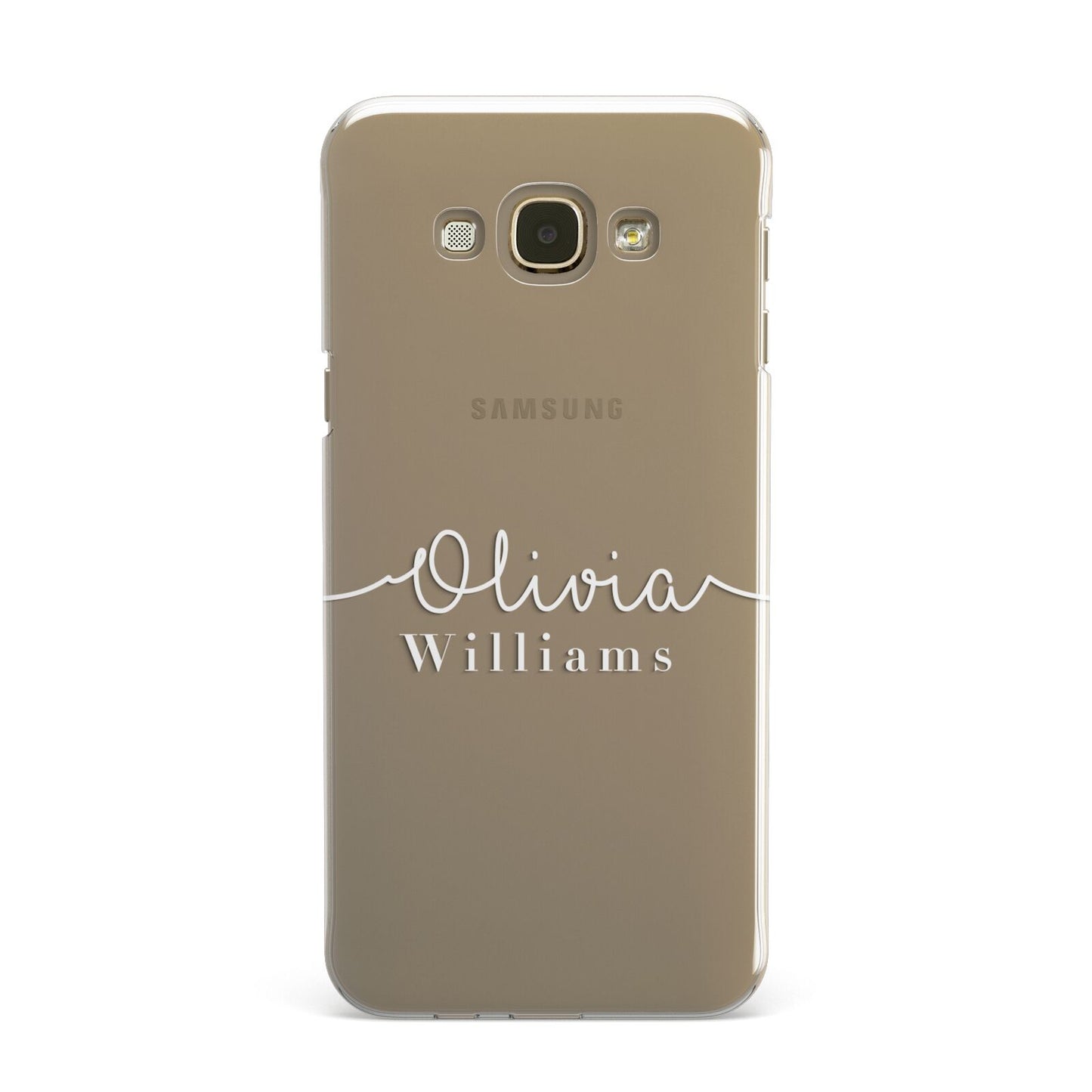 Personalised Signature Typography White Samsung Galaxy A8 Case