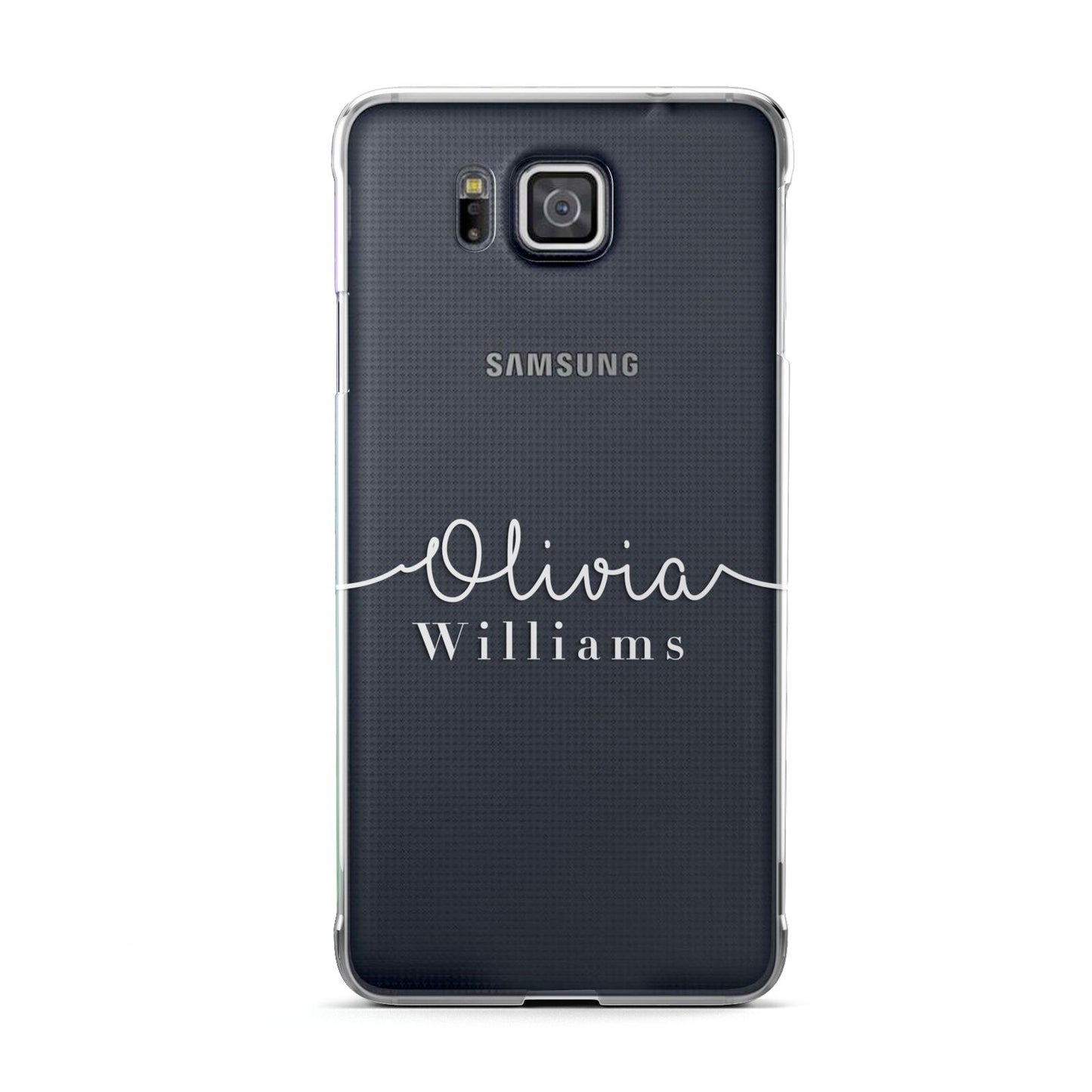 Personalised Signature Typography White Samsung Galaxy Alpha Case