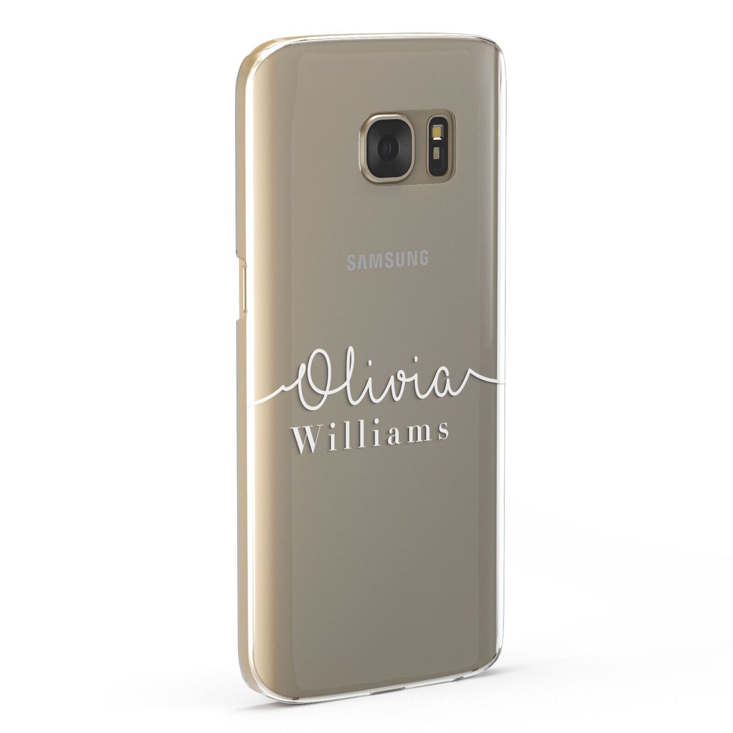 Personalised Signature Typography White Samsung Galaxy Case Fourty Five Degrees