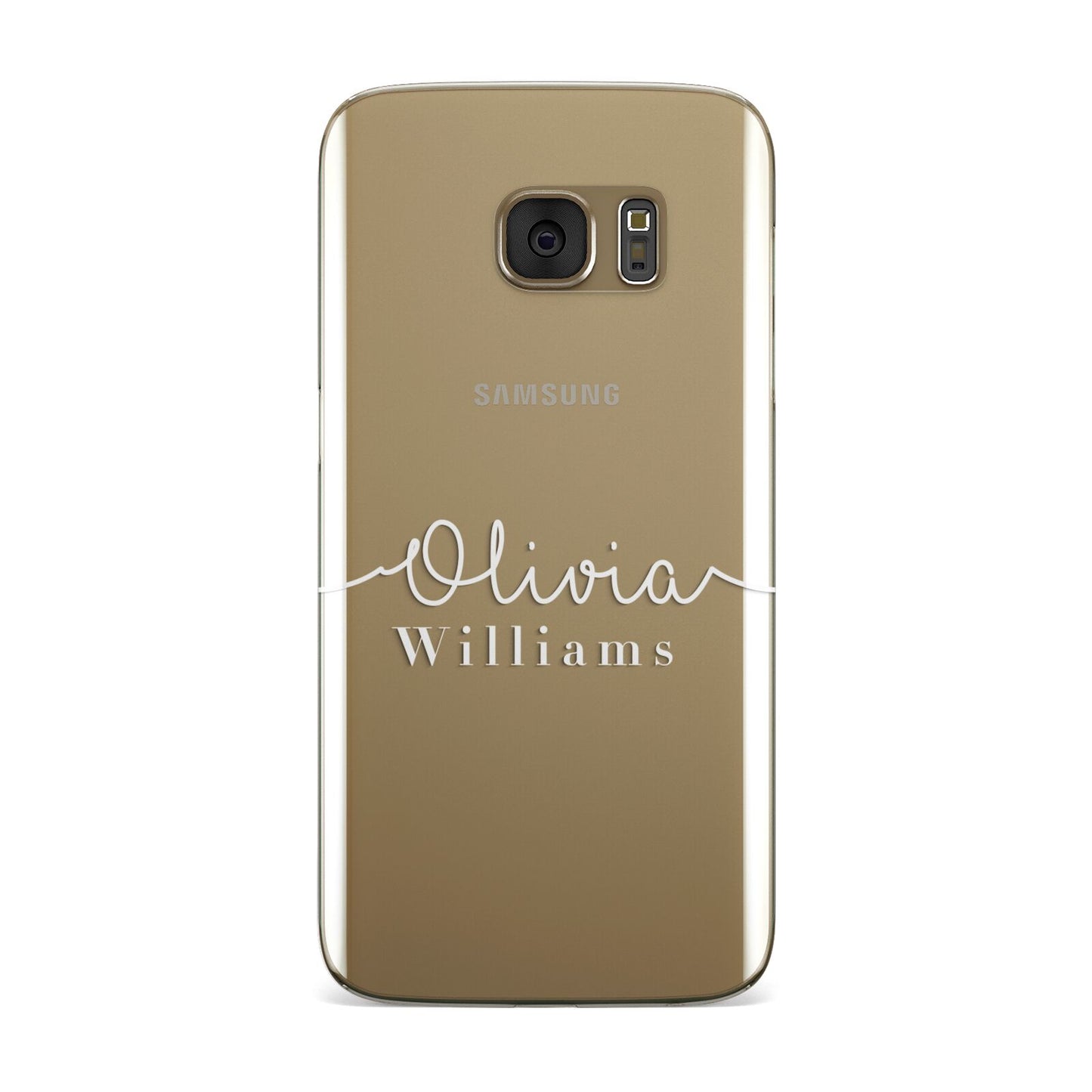 Personalised Signature Typography White Samsung Galaxy Case