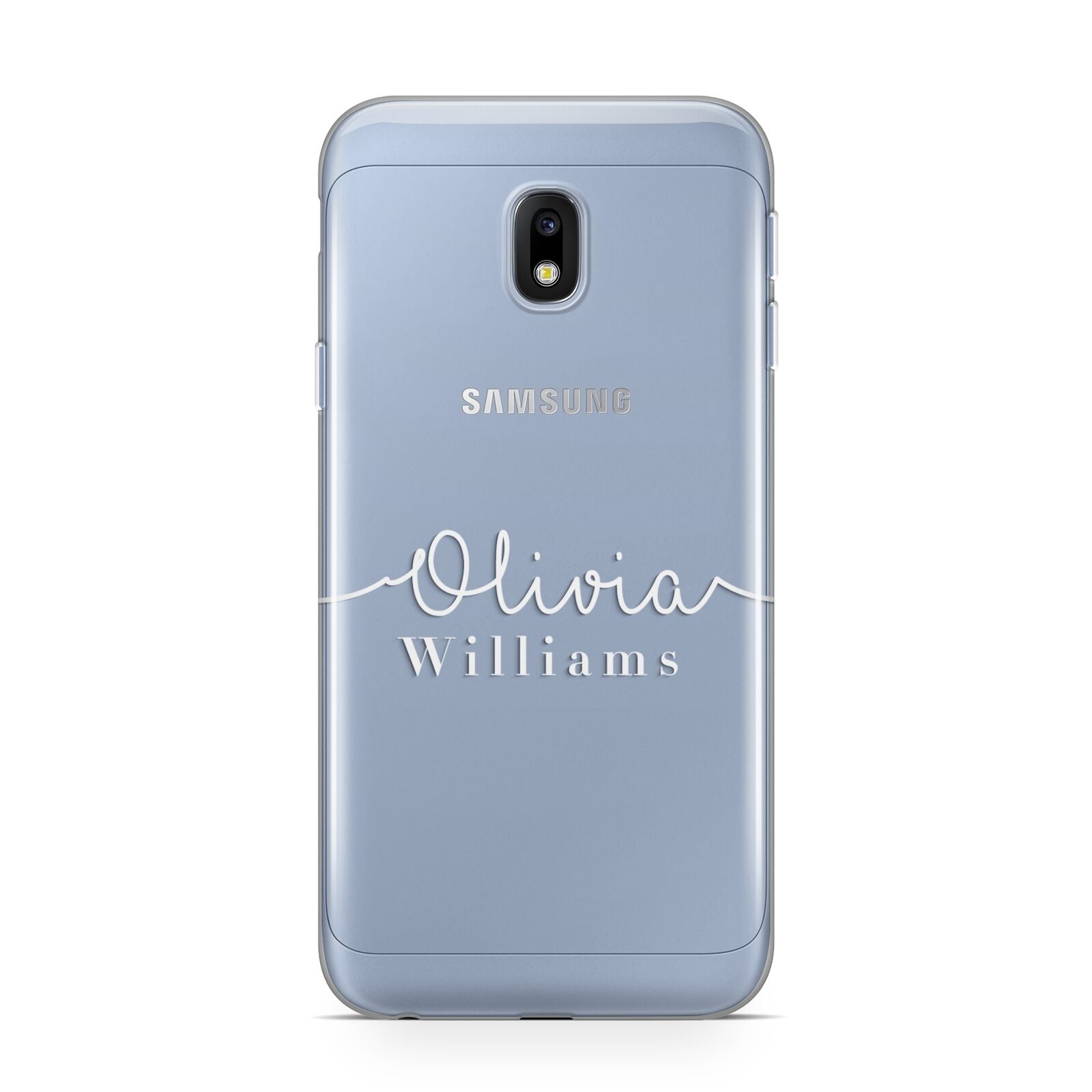 Personalised Signature Typography White Samsung Galaxy J3 2017 Case