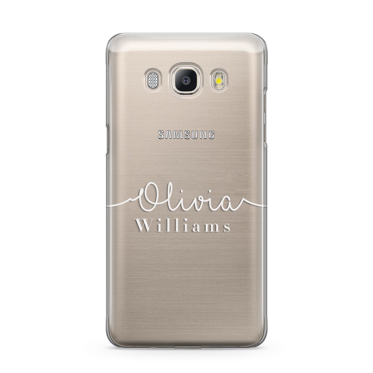 Personalised Signature Typography White Samsung Galaxy J5 2016 Case