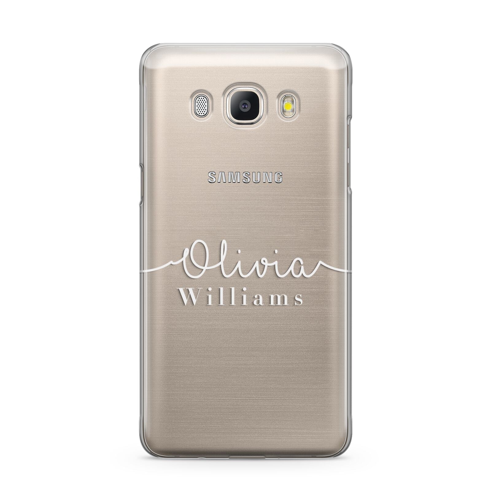 Personalised Signature Typography White Samsung Galaxy J5 2016 Case