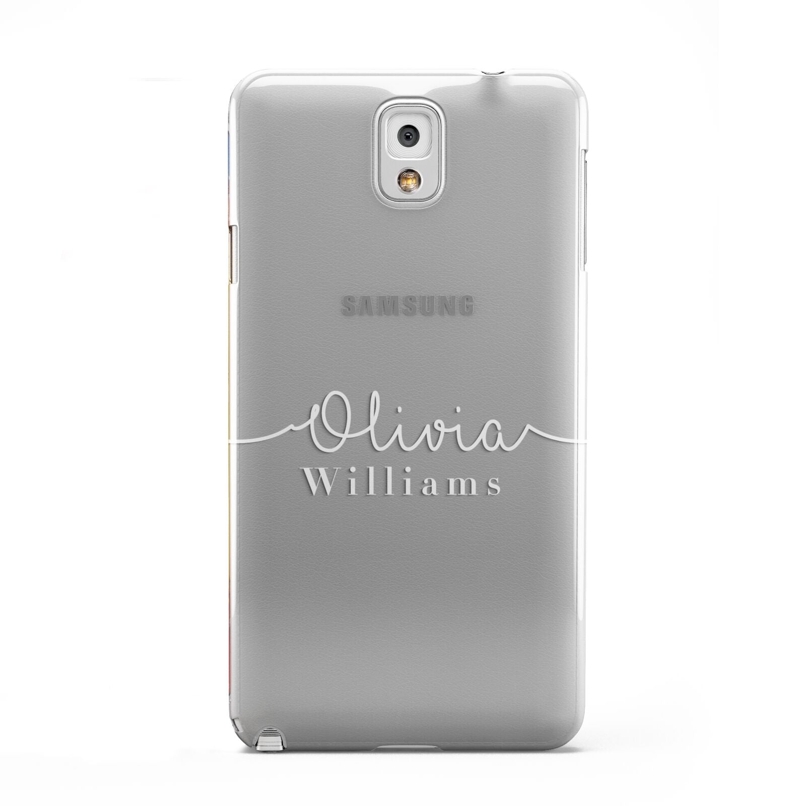 Personalised Signature Typography White Samsung Galaxy Note 3 Case