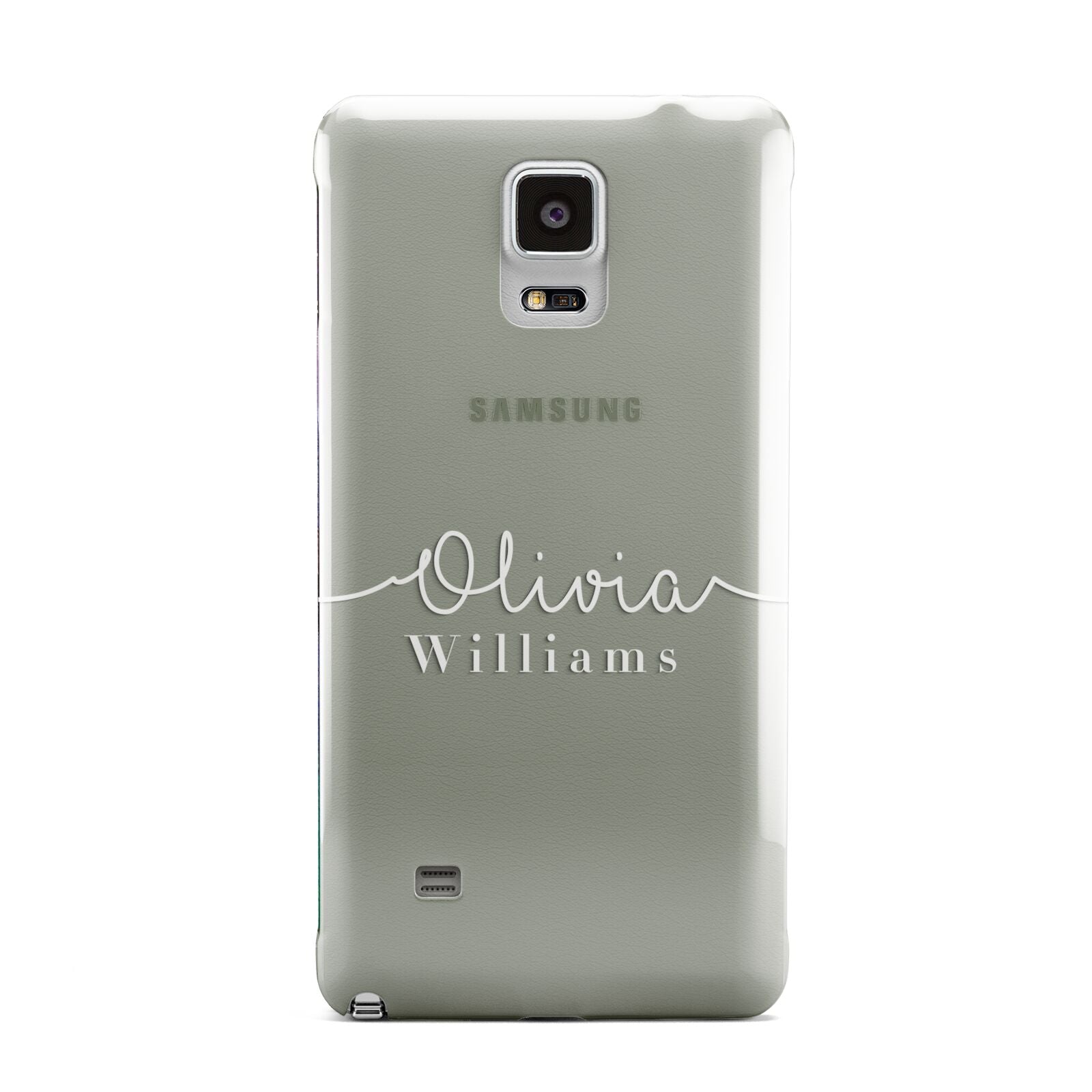 Personalised Signature Typography White Samsung Galaxy Note 4 Case