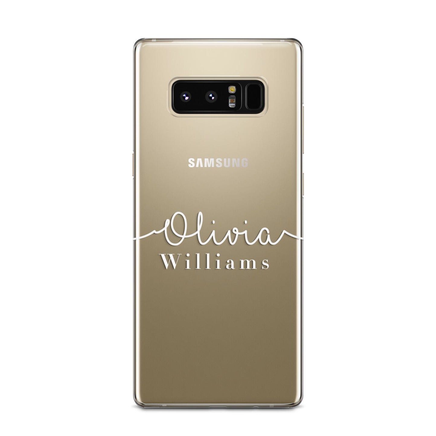 Personalised Signature Typography White Samsung Galaxy Note 8 Case