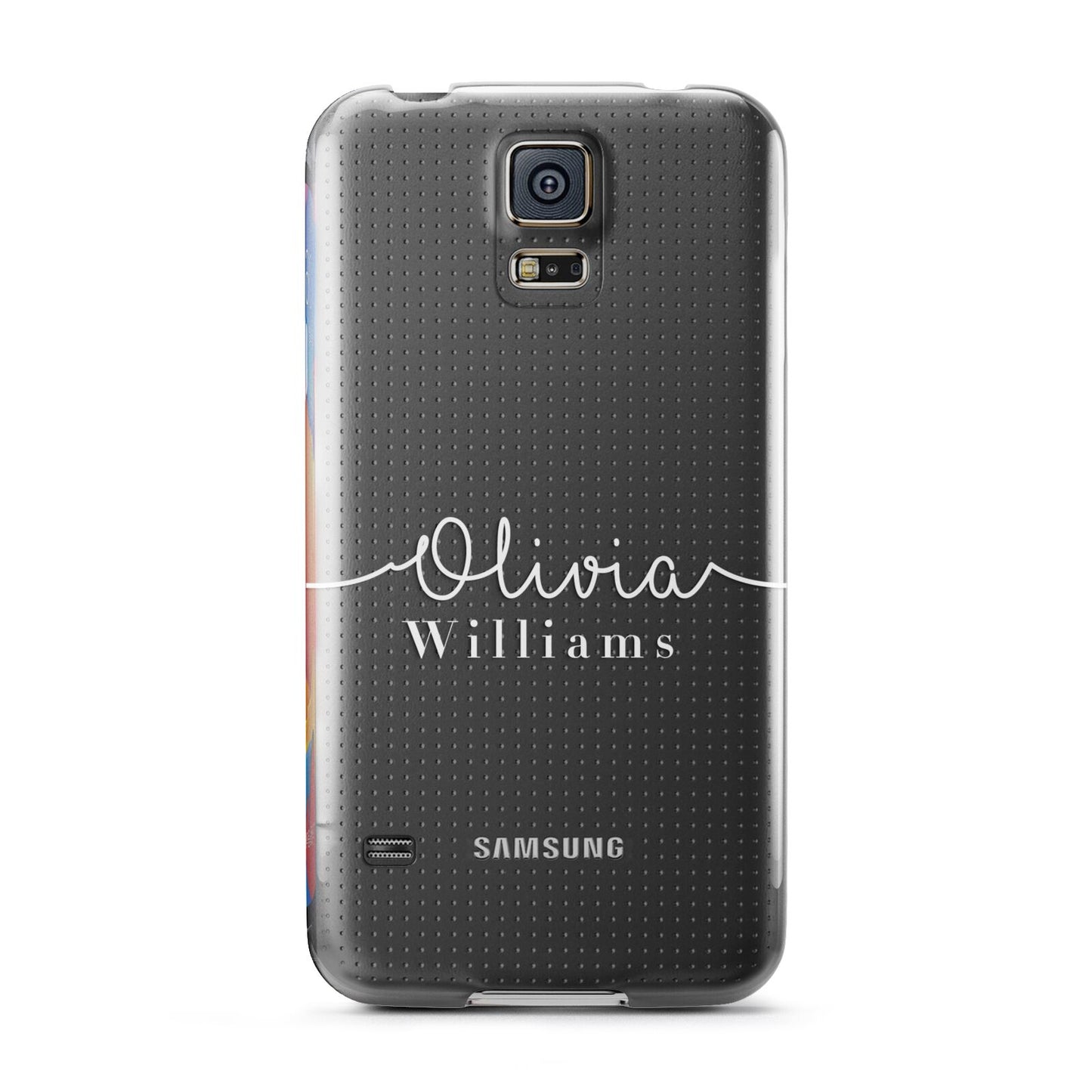 Personalised Signature Typography White Samsung Galaxy S5 Case