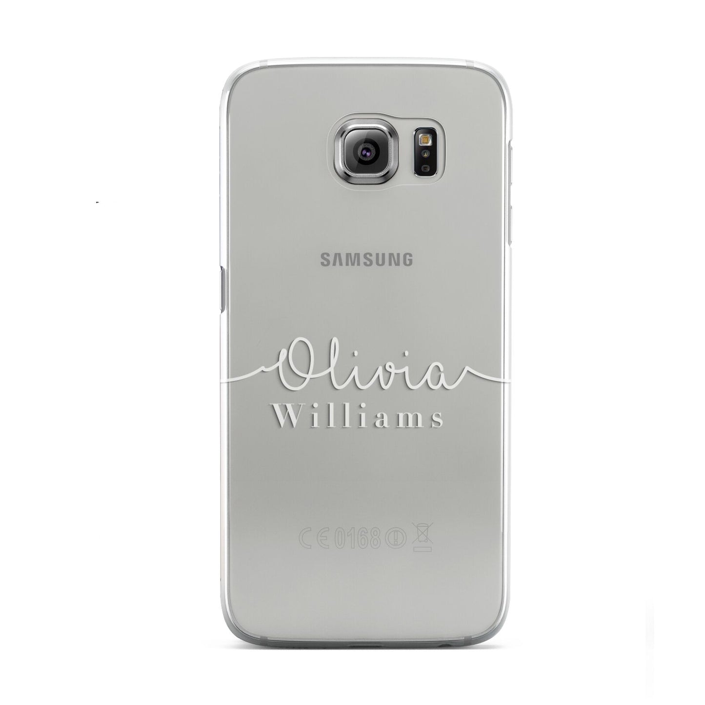 Personalised Signature Typography White Samsung Galaxy S6 Case