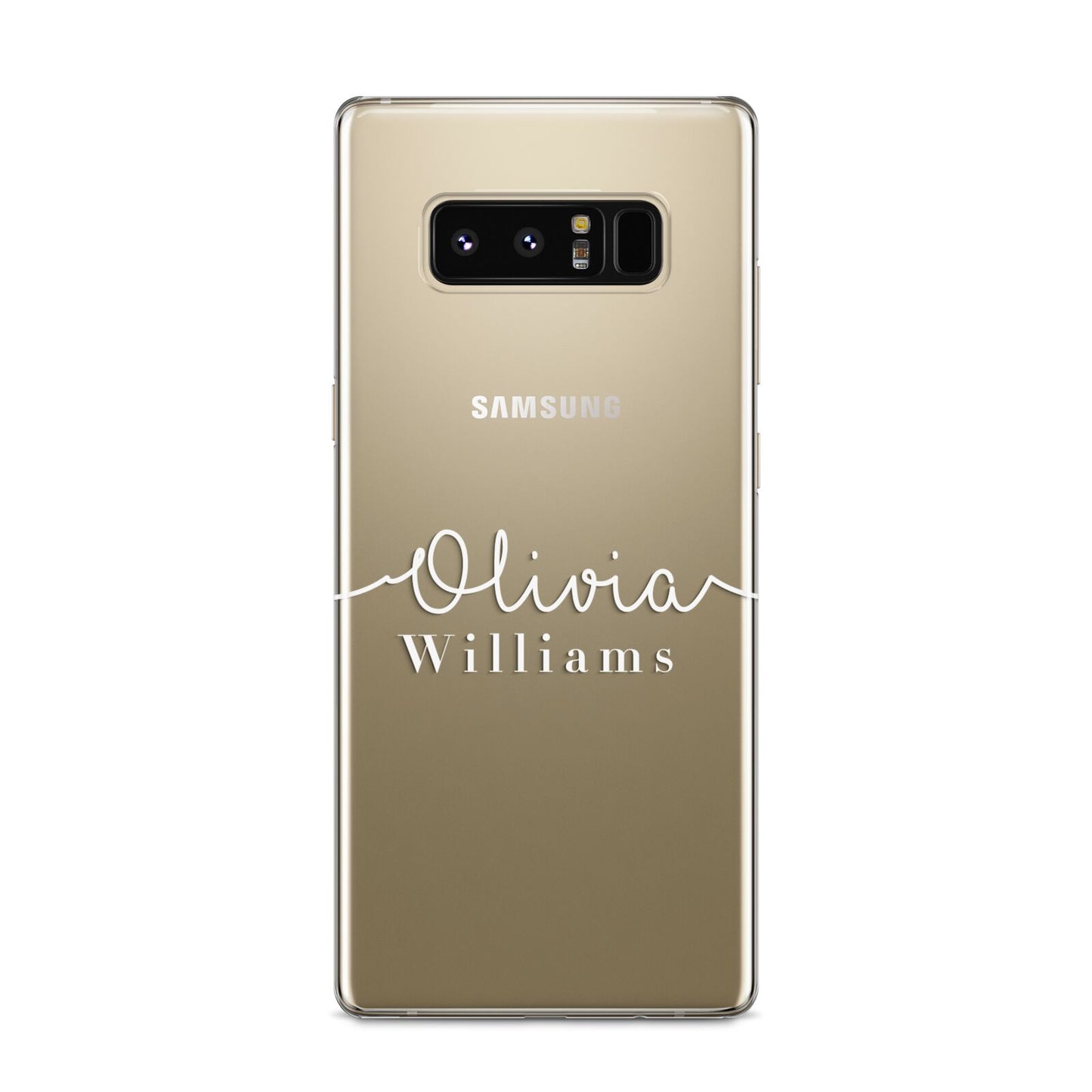 Personalised Signature Typography White Samsung Galaxy S8 Case