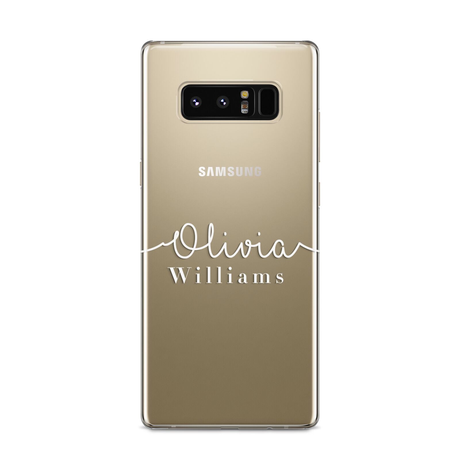 Personalised Signature Typography White Samsung Galaxy S8 Case