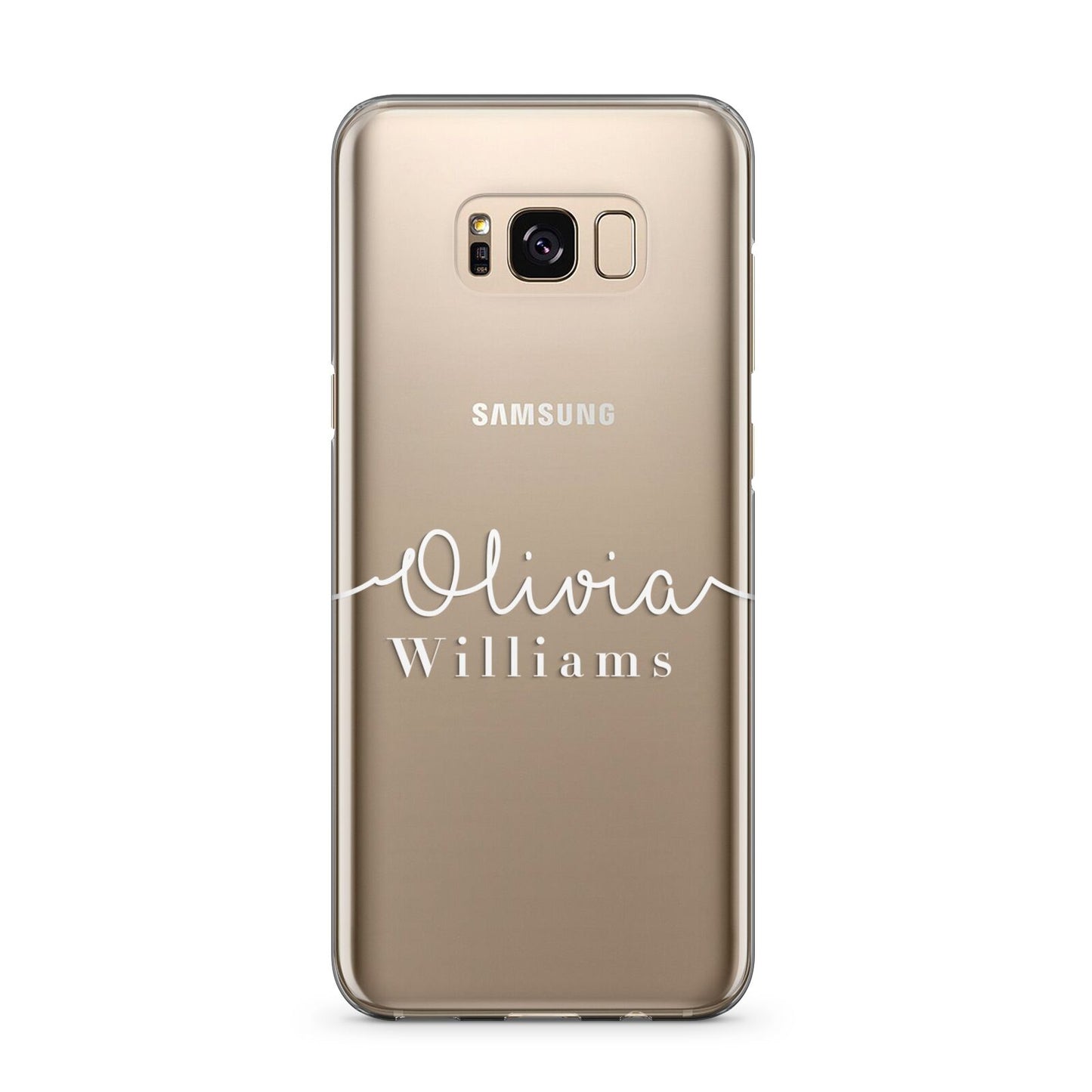 Personalised Signature Typography White Samsung Galaxy S8 Plus Case