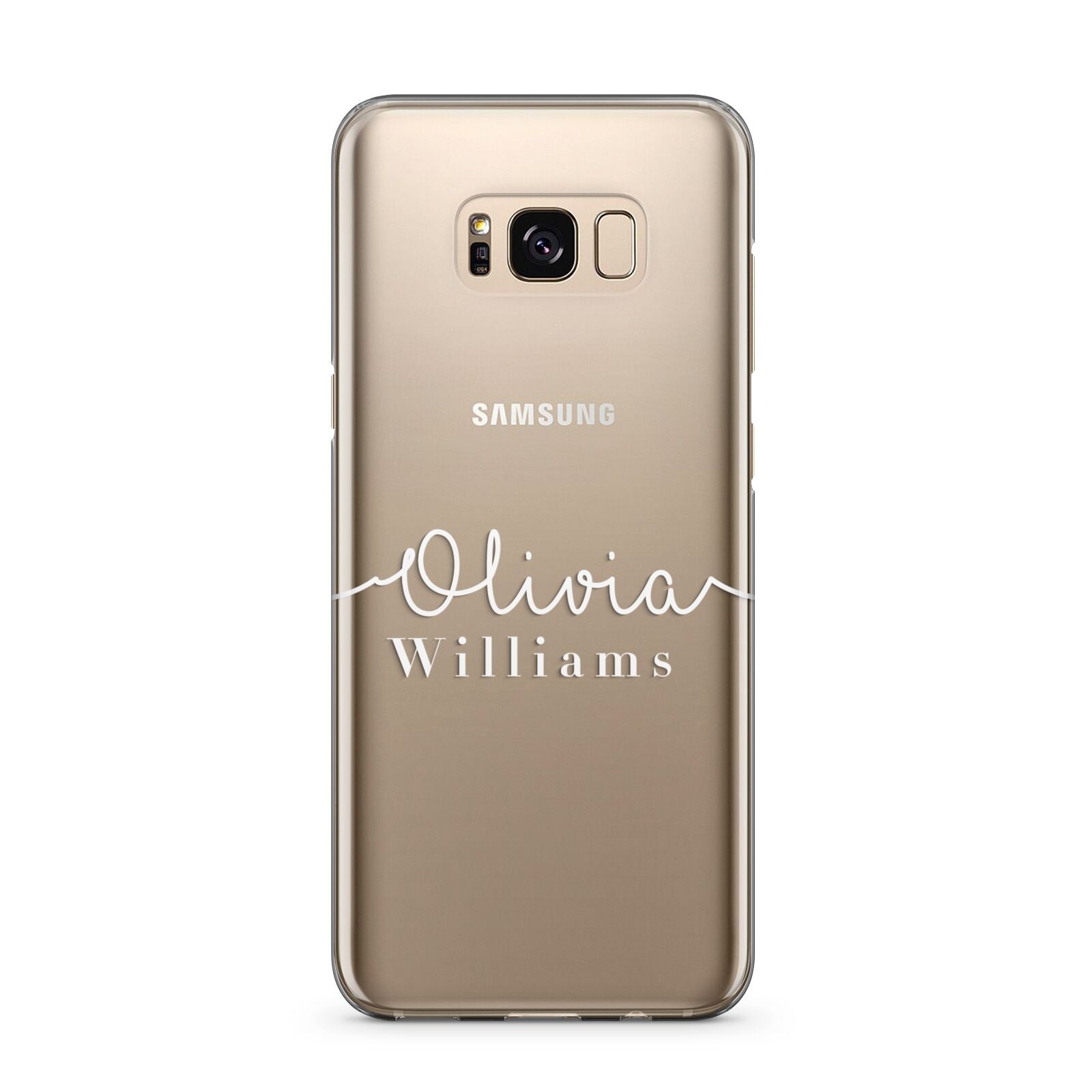 Personalised Signature Typography White Samsung Galaxy S8 Plus Case