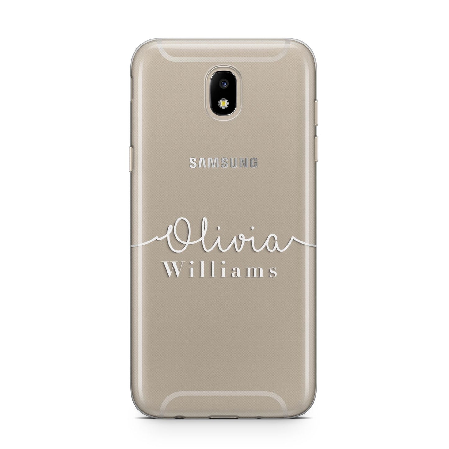 Personalised Signature Typography White Samsung J5 2017 Case