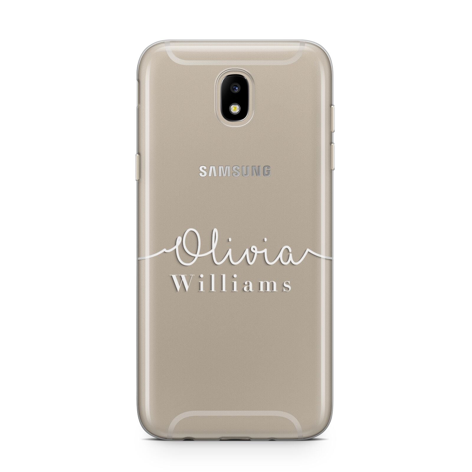 Personalised Signature Typography White Samsung J5 2017 Case