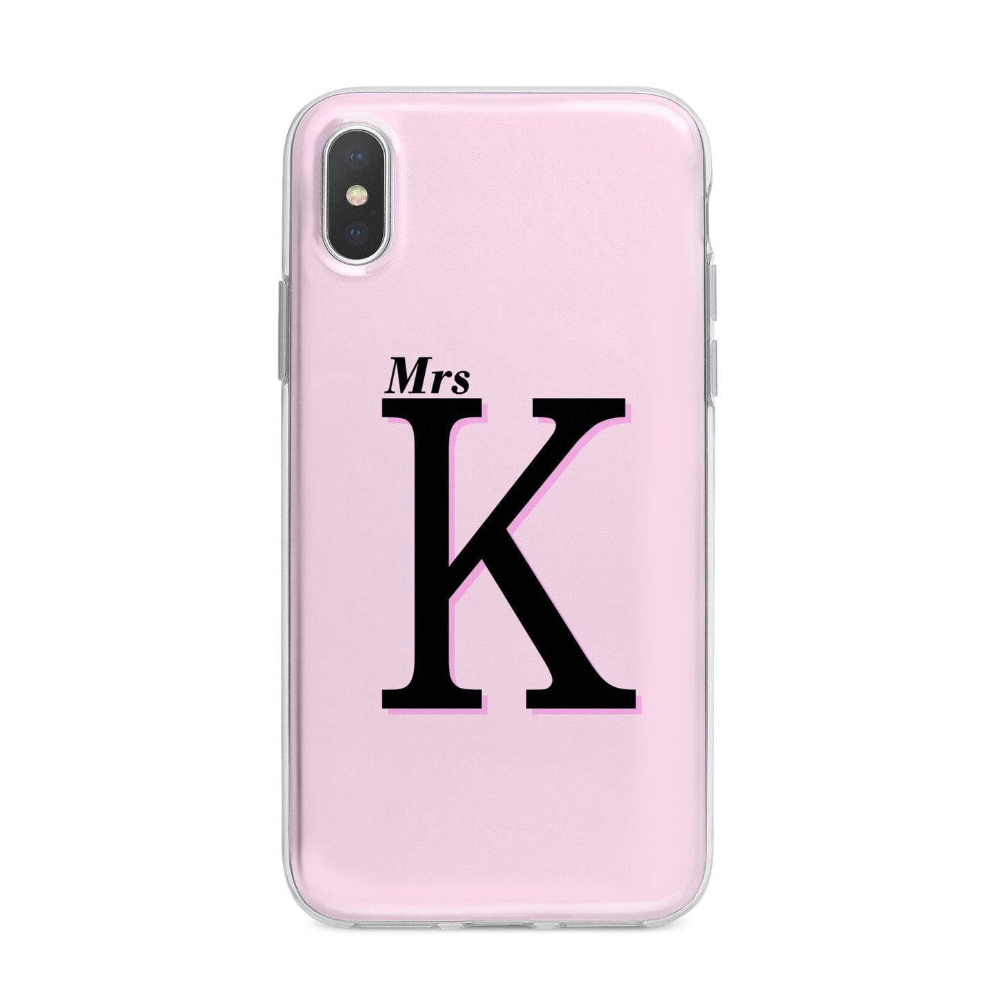 Personalised Single Initial iPhone X Bumper Case on Silver iPhone Alternative Image 1