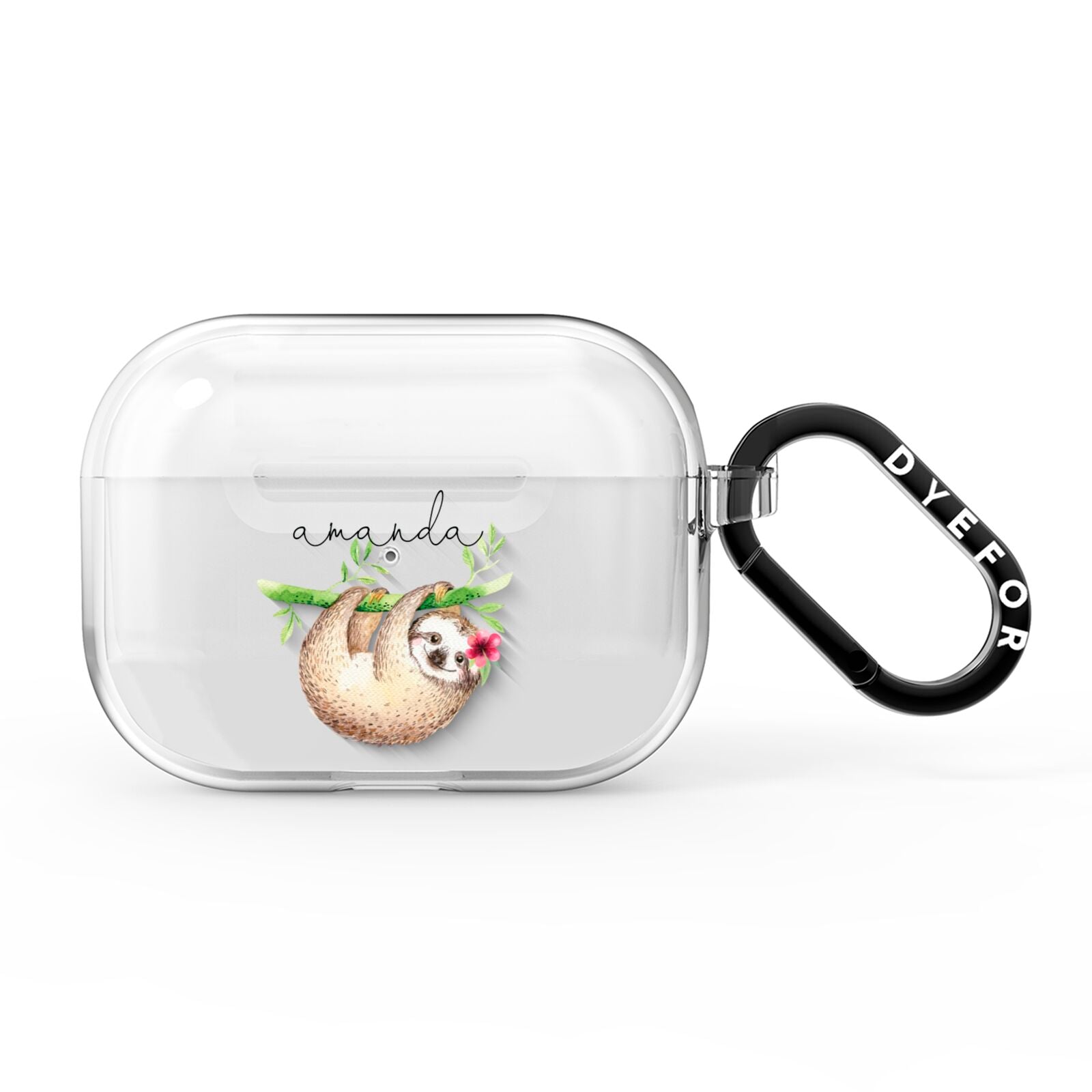 Personalised Sloth AirPods Pro Clear Case