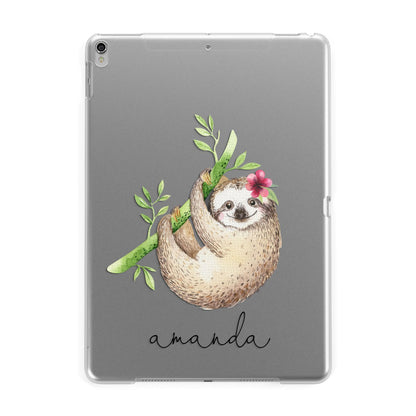 Personalised Sloth Apple iPad Silver Case