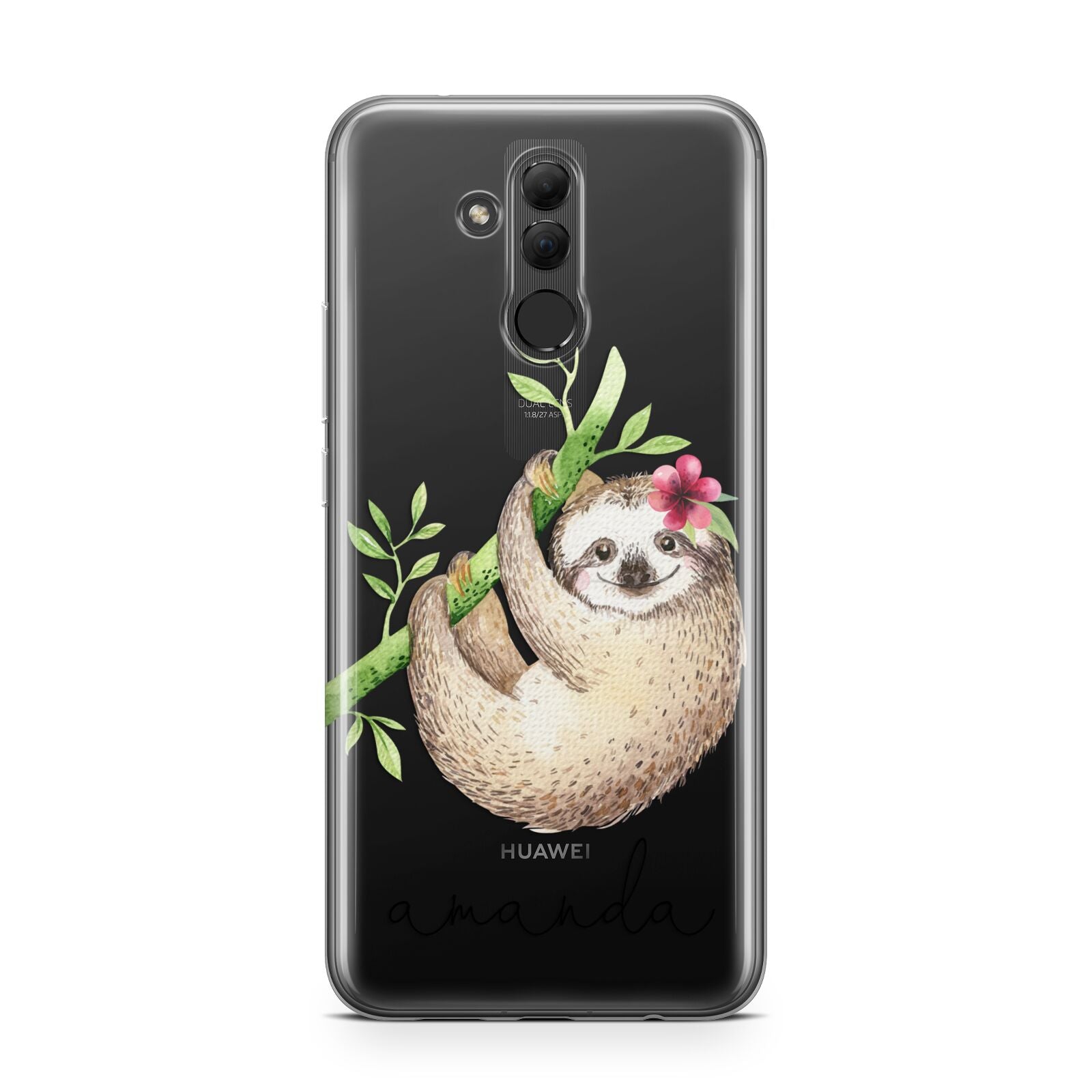 Personalised Sloth Huawei Mate 20 Lite