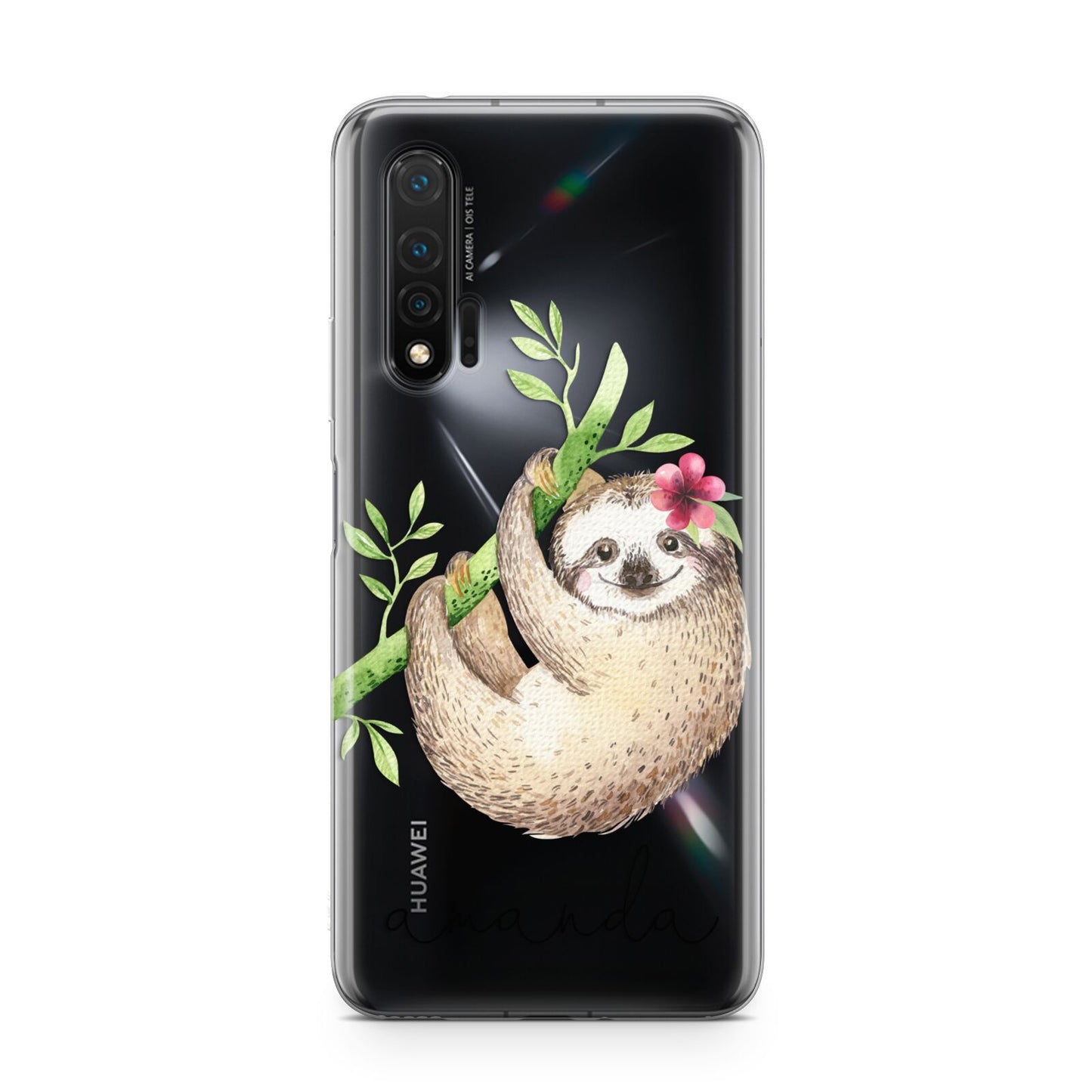 Personalised Sloth Huawei Nova 6 Phone Case