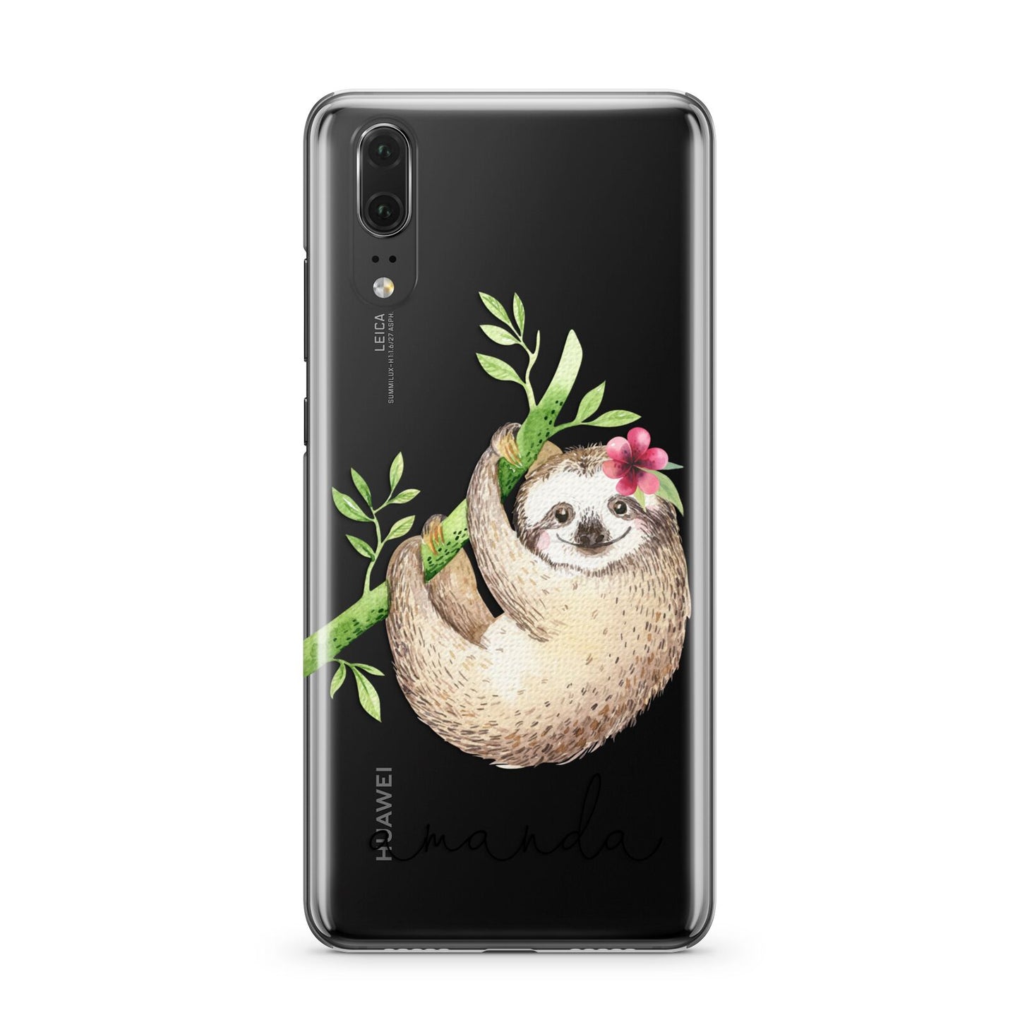 Personalised Sloth Huawei P20 Phone Case