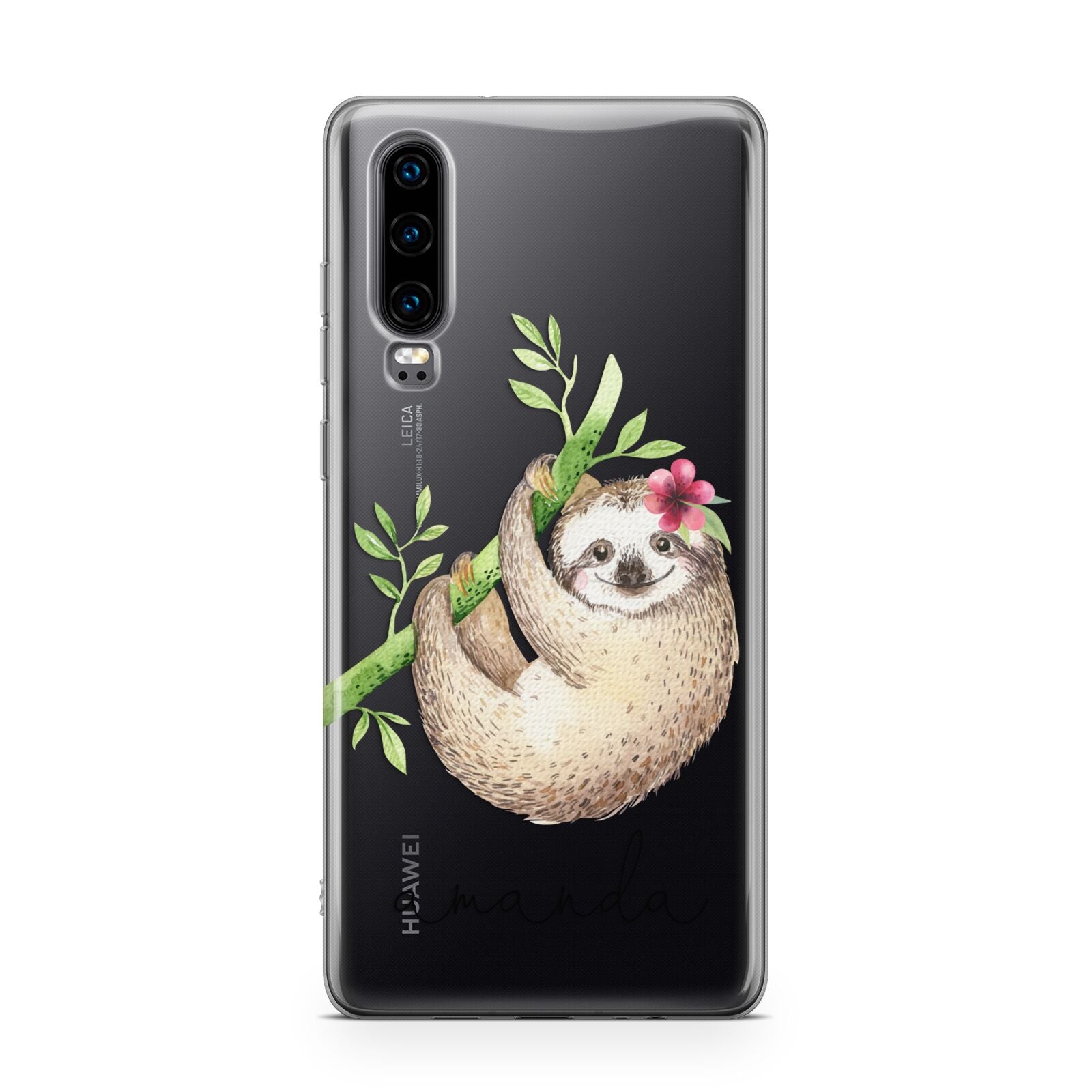 Personalised Sloth Huawei P30 Phone Case