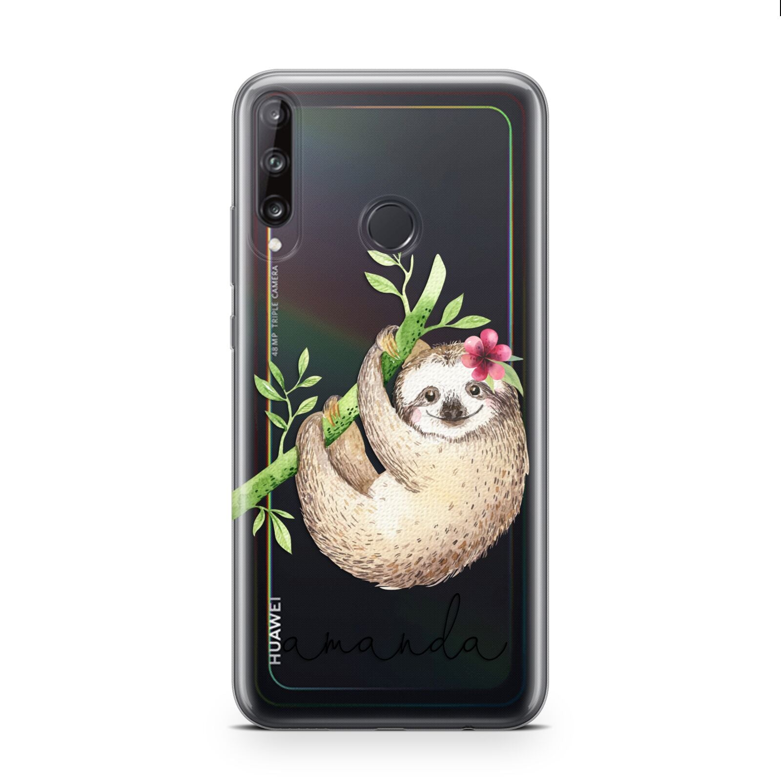 Personalised Sloth Huawei P40 Lite E Phone Case