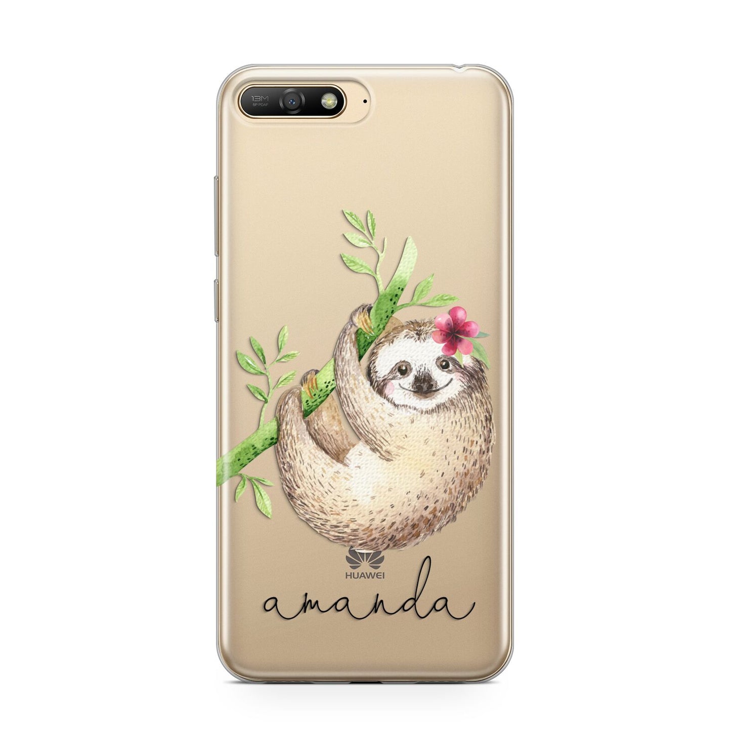 Personalised Sloth Huawei Y6 2018