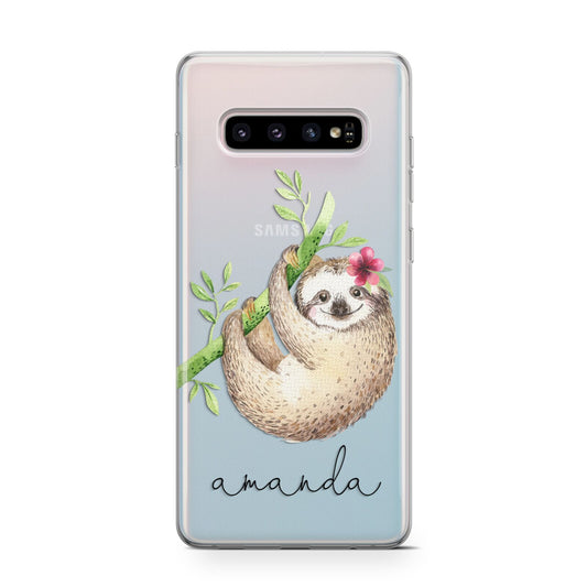 Personalised Sloth Protective Samsung Galaxy Case