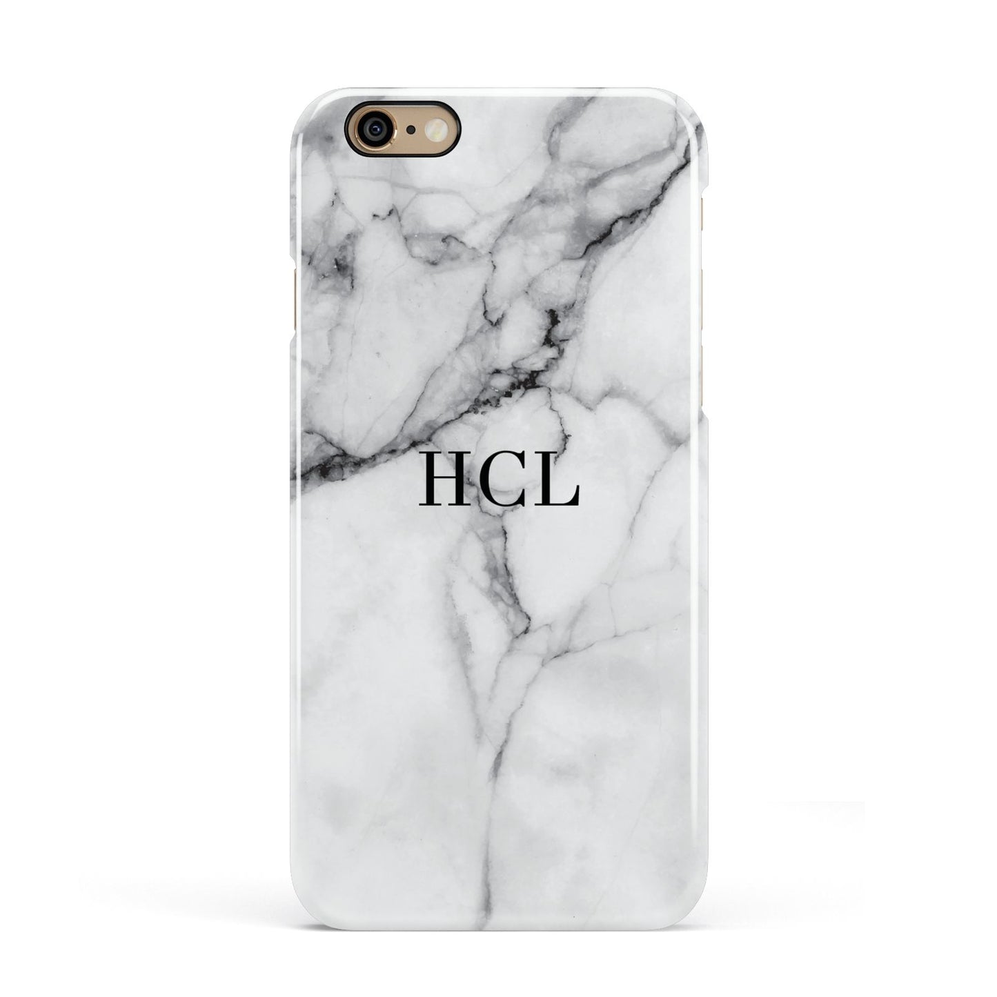 Personalised Small Marble Initials Custom Apple iPhone 6 3D Snap Case